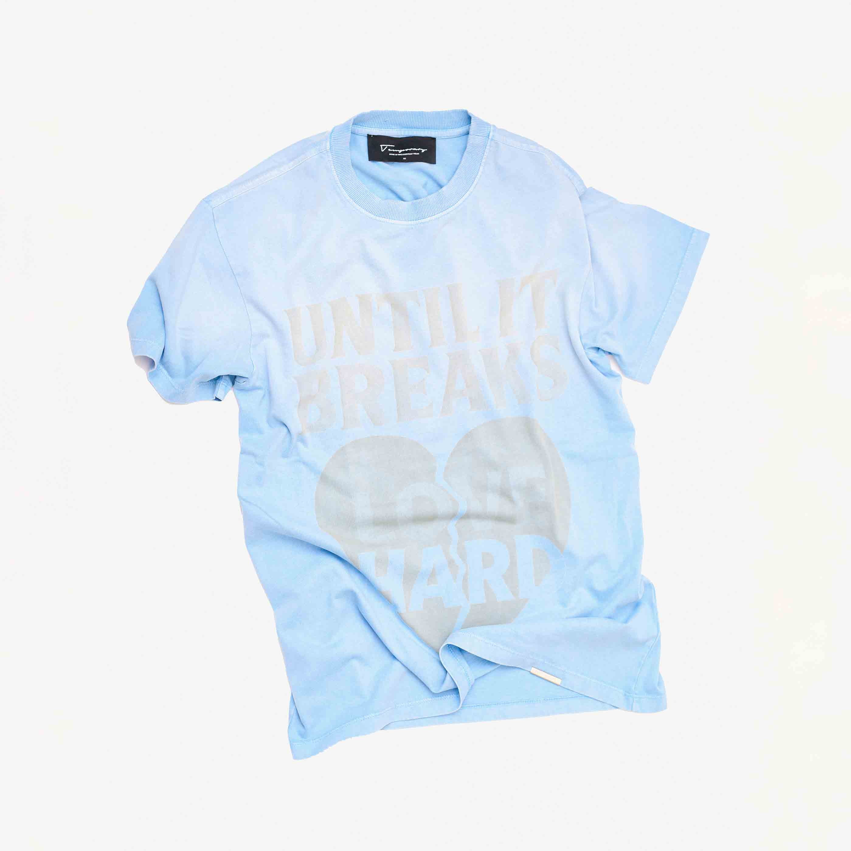 Love Hard Vintage Tee- Dust Blue - Image 2