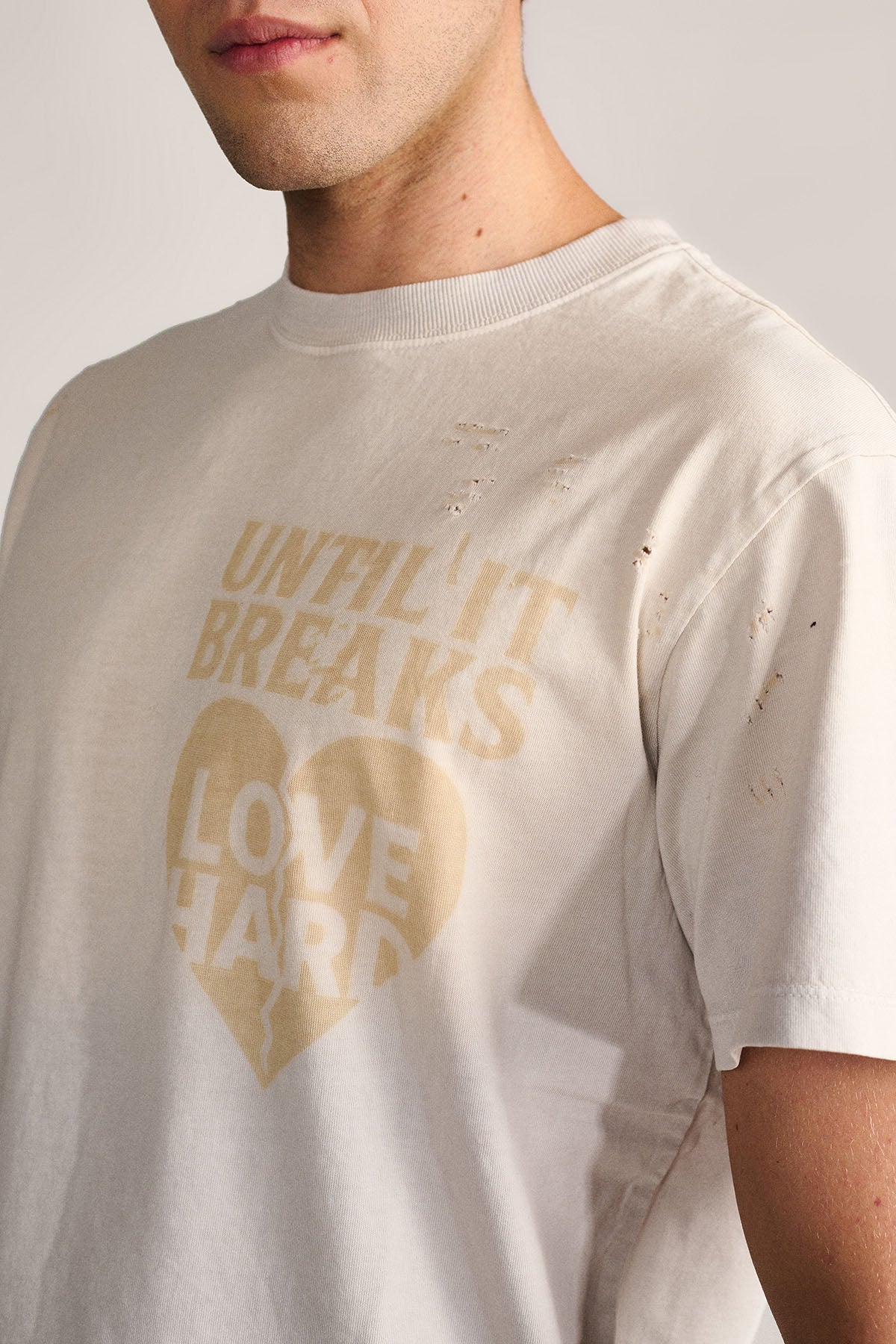 Love Hard Vintage Tee- Dust Grey - Image 5