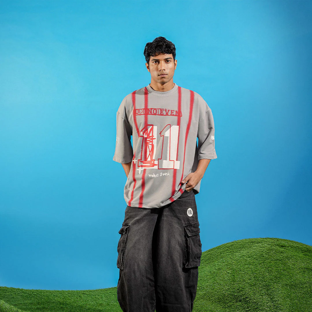 'Make A Wish' Grey Jersey Tshirt - Image 3