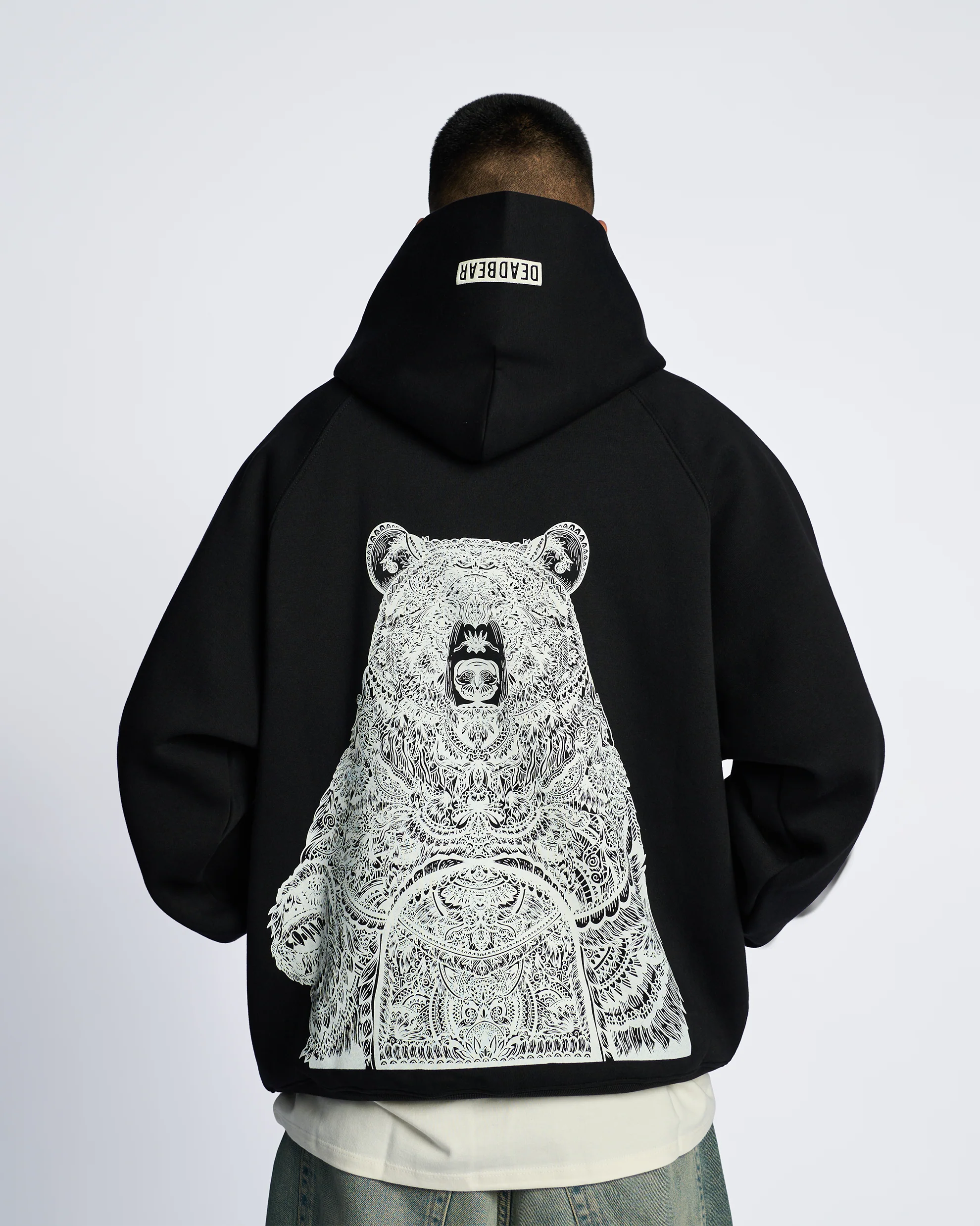 Mandala Hoodie Black - Image 2