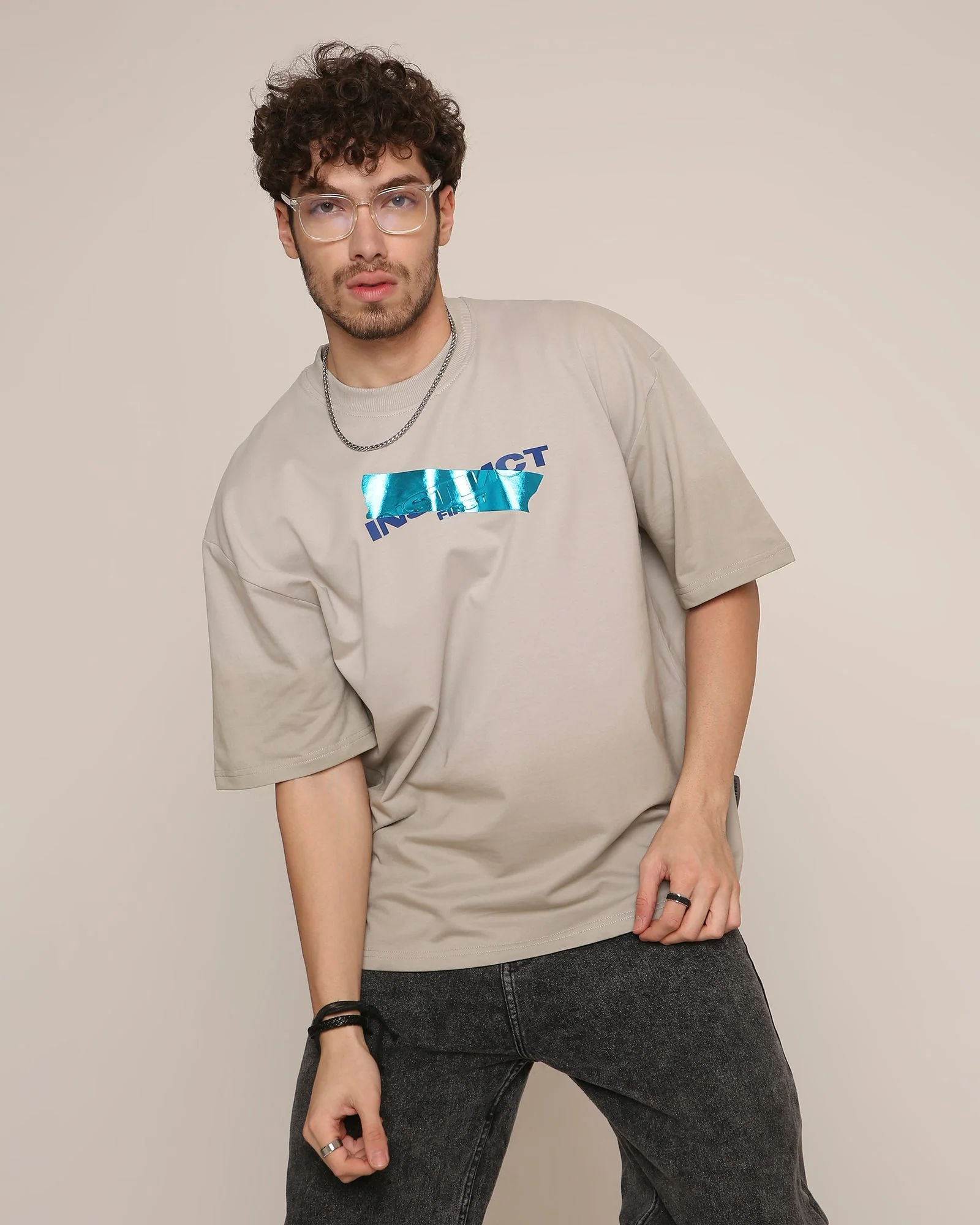 Mark of Instinct - Oversized T-Shirt (Stone) - Image 3