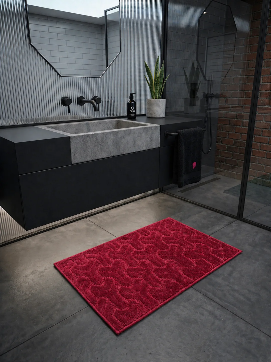 Maroon Miracle Bath Custom Mat