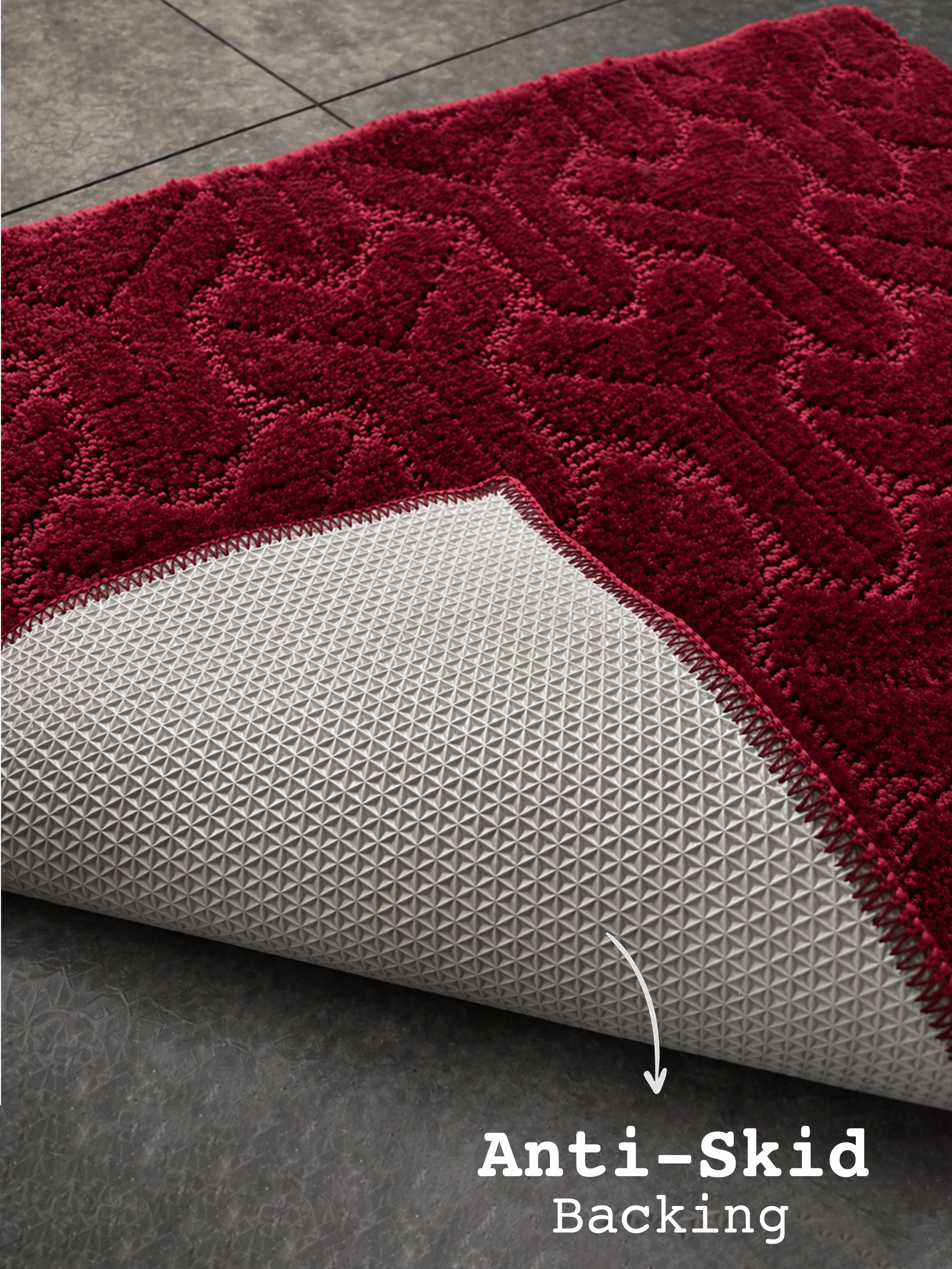 Maroon Miracle Bath Custom Mat - Image 2