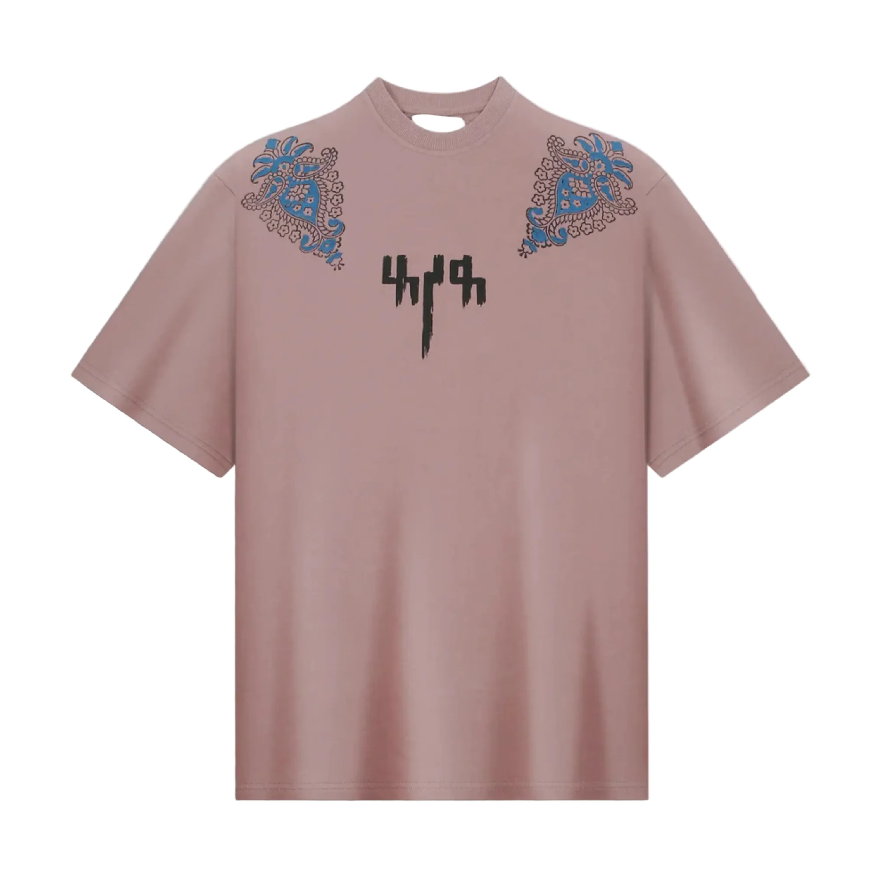 Mauve Block Printed - Tshirt