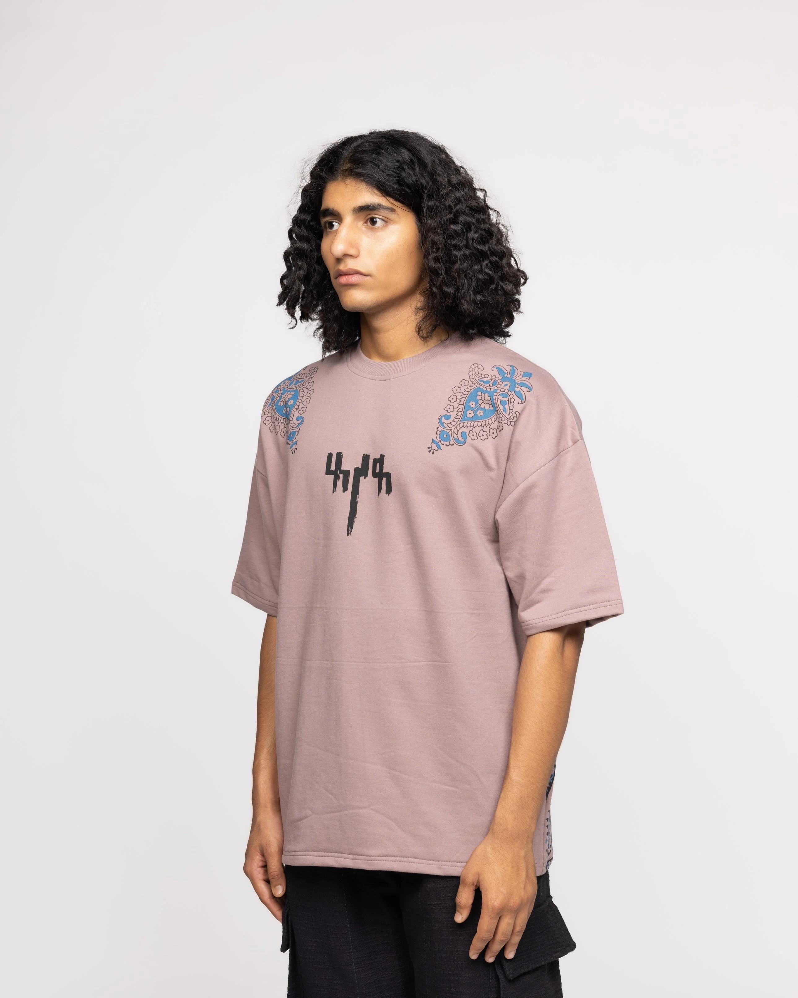 Mauve Block Printed - Tshirt - Image 8