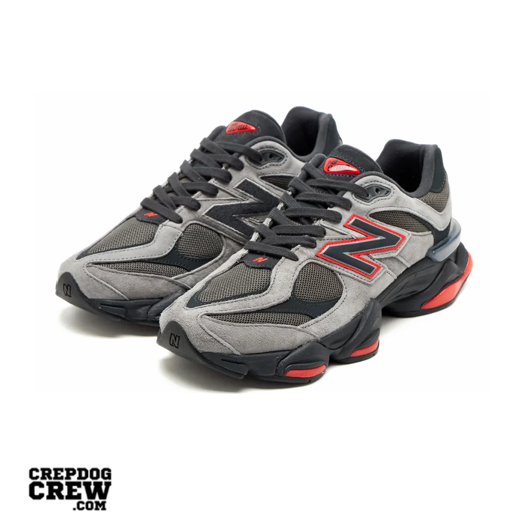 New Balance 9060 Grey Black Red JD Sports Exclusive - Image 2