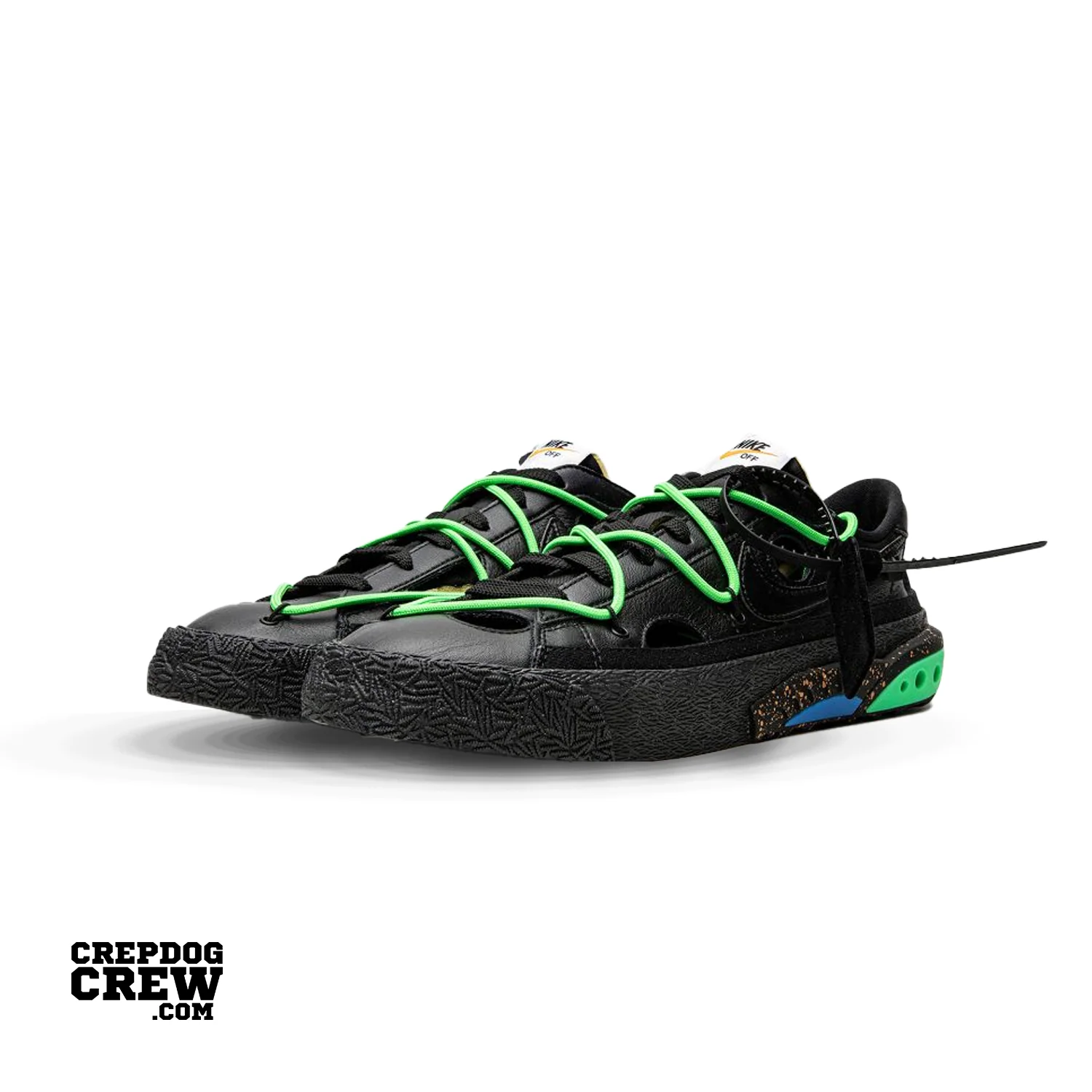 Nike Blazer Low Off-White Black Electro Green - Image 2