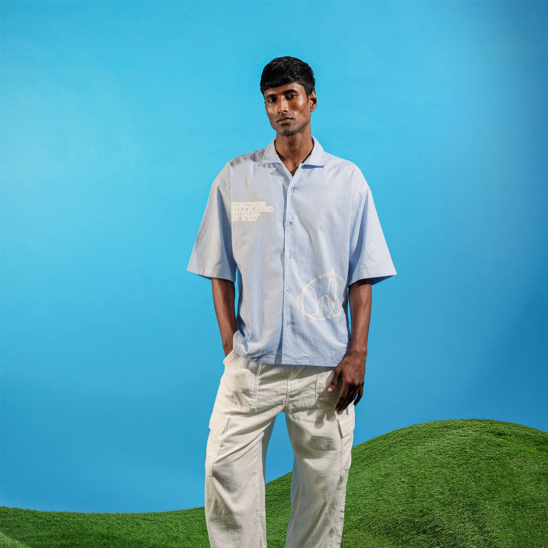 Odd Blue Linen Shirt - Image 2