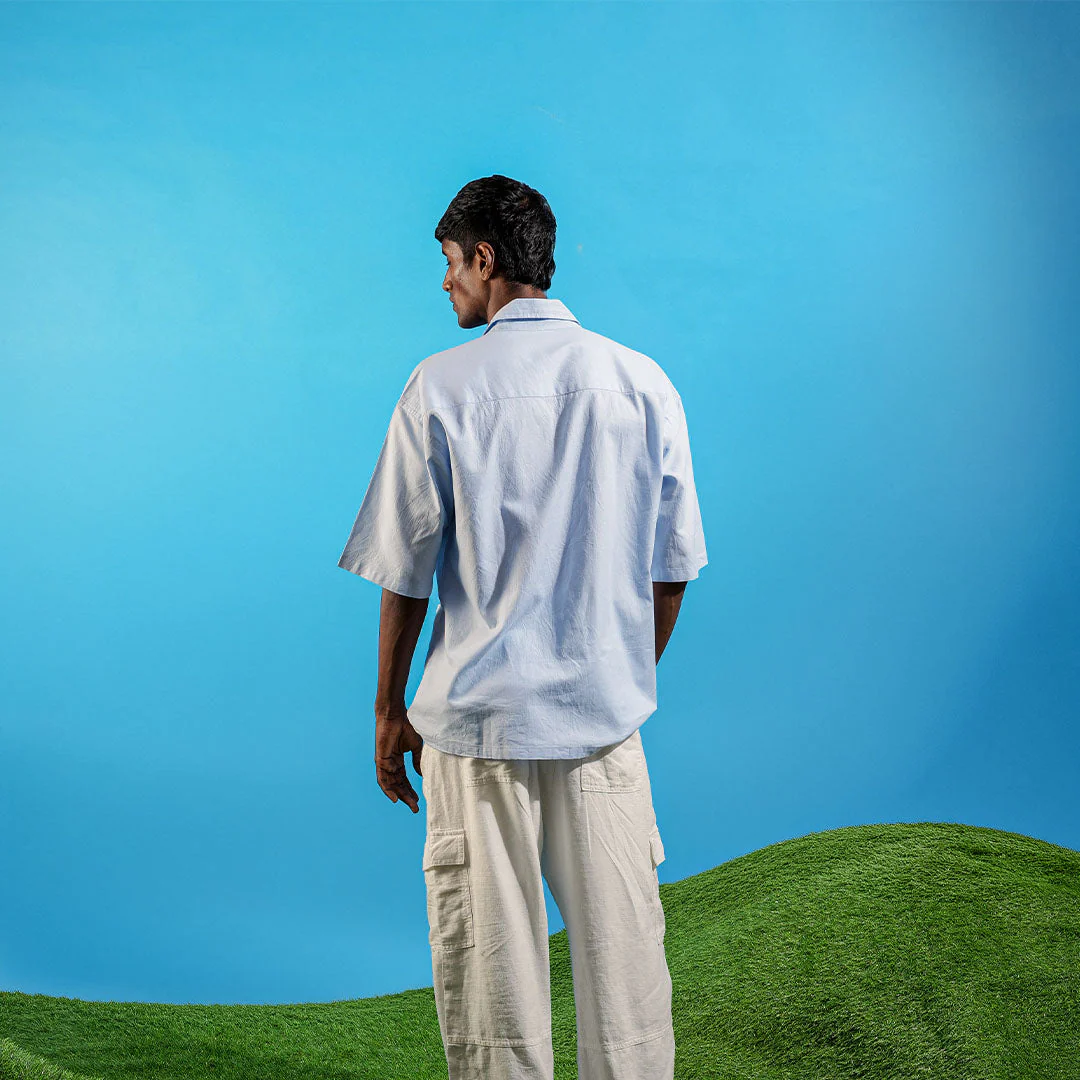 Odd Blue Linen Shirt - Image 4