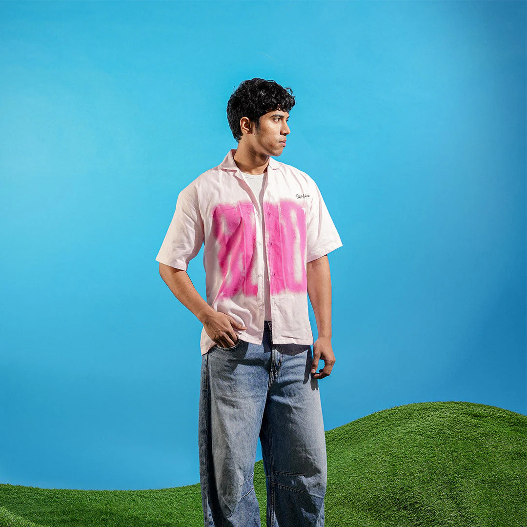 Odd Pink Linen Shirt - Image 2