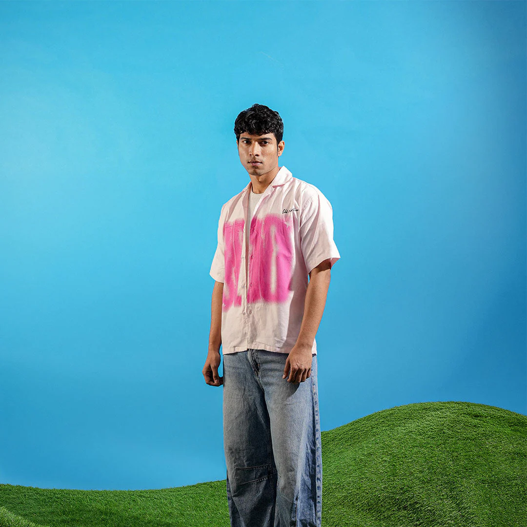 Odd Pink Linen Shirt - Image 4