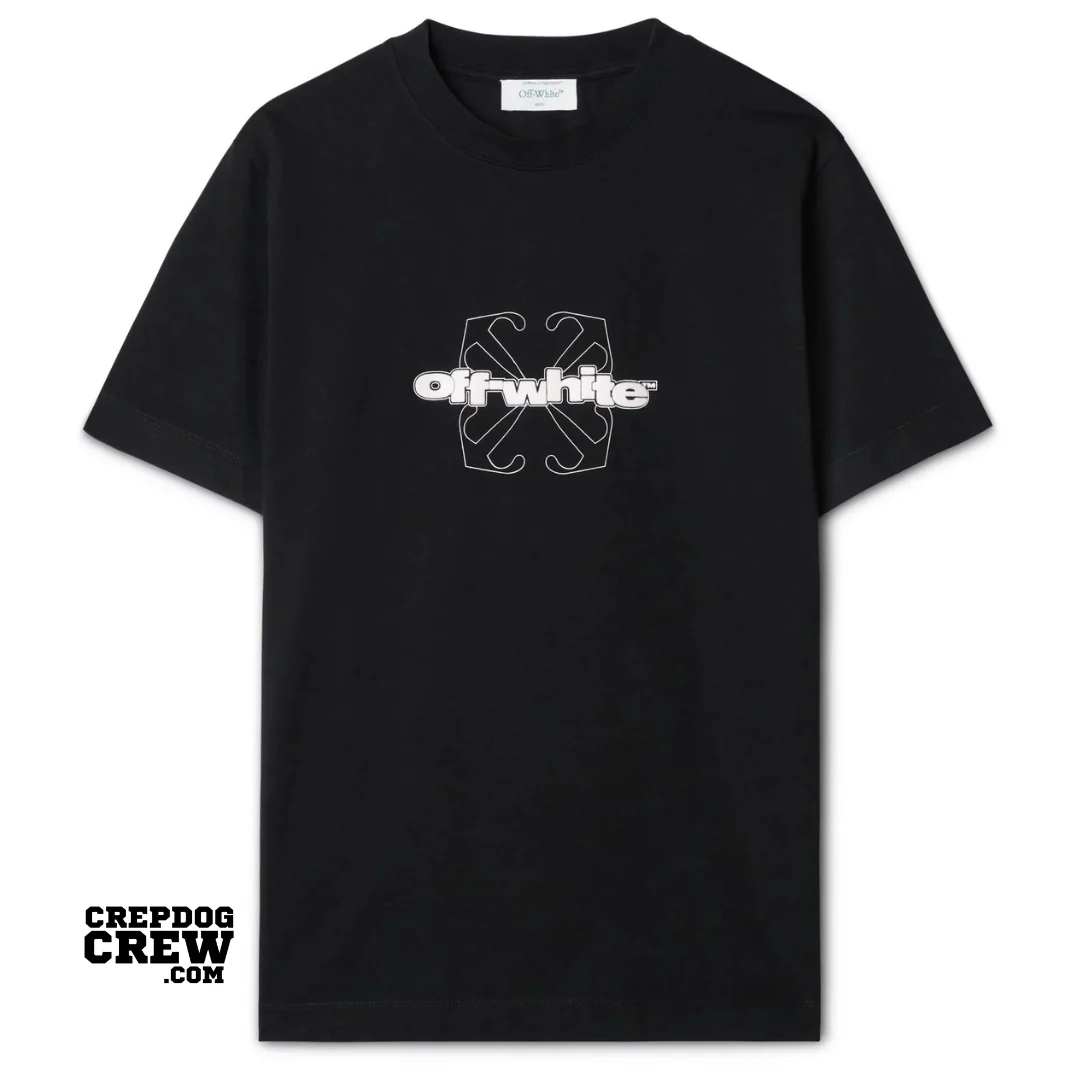 OFF WHITE FLOCK ARROW SLIM TEE BLACK