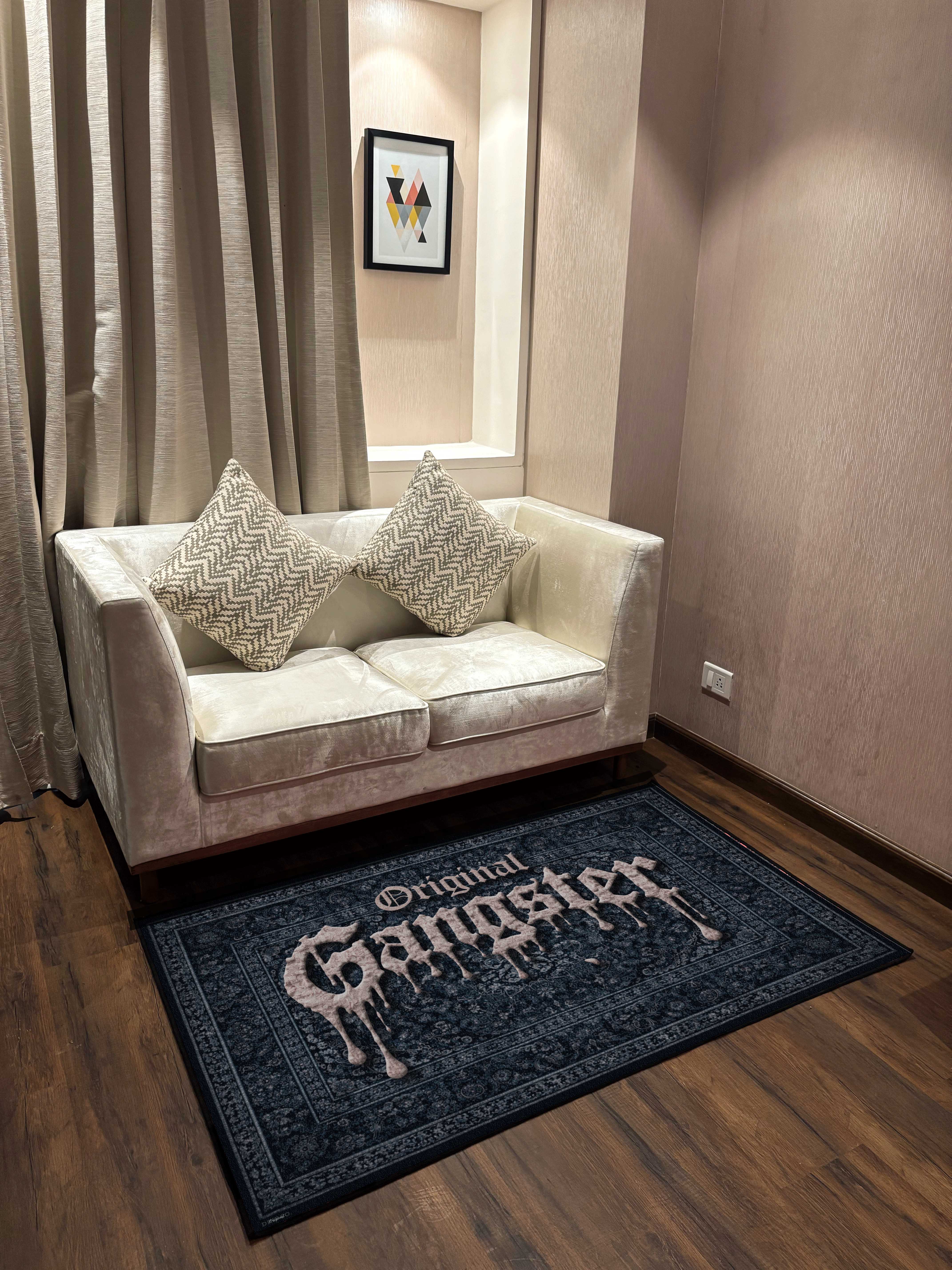 OG Gangster Blue traditional design Washable Custom Rug - Image 2