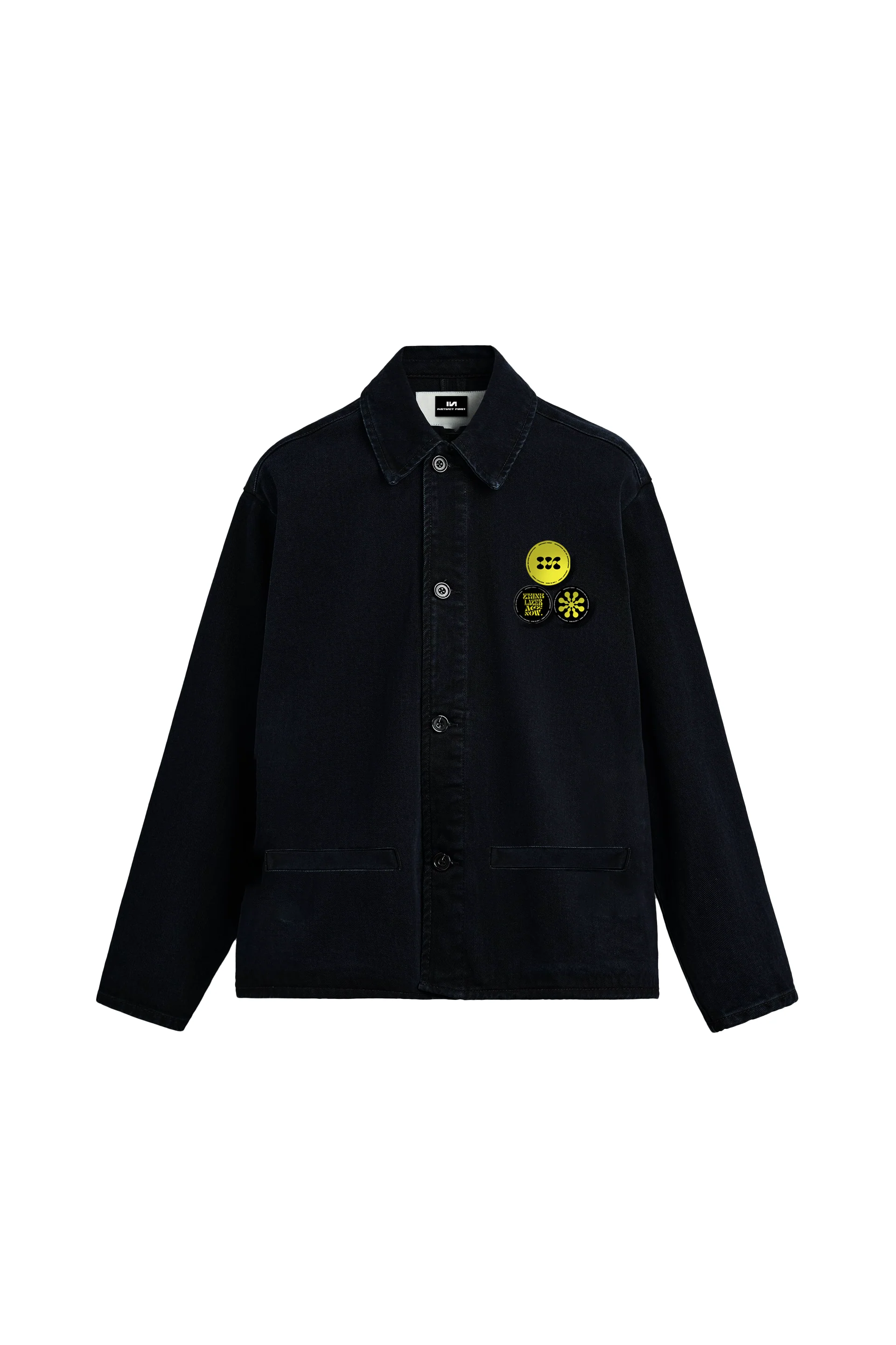 Old School Shacket - (Black) - Image 2