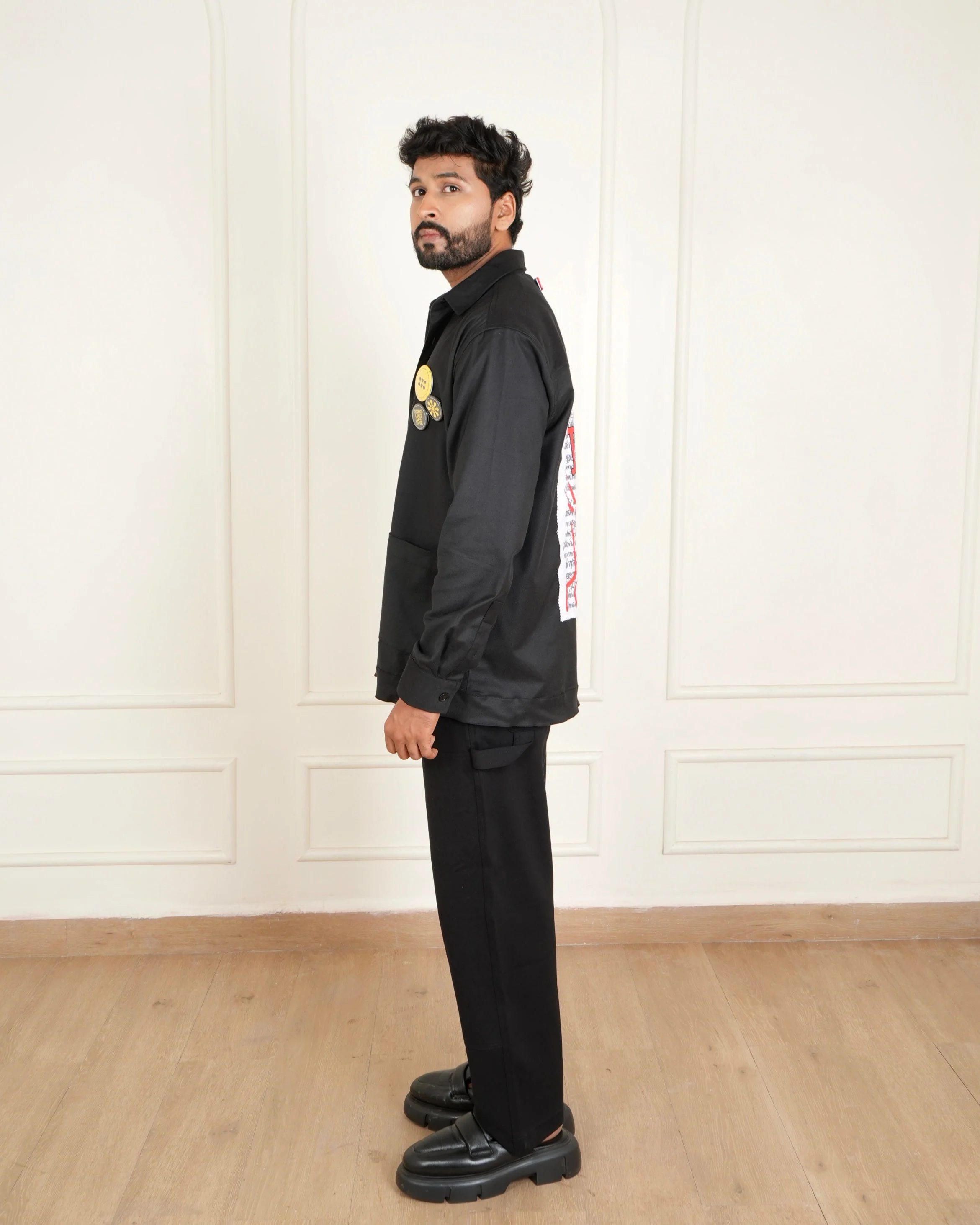 Old School Shacket - (Black) - Image 5