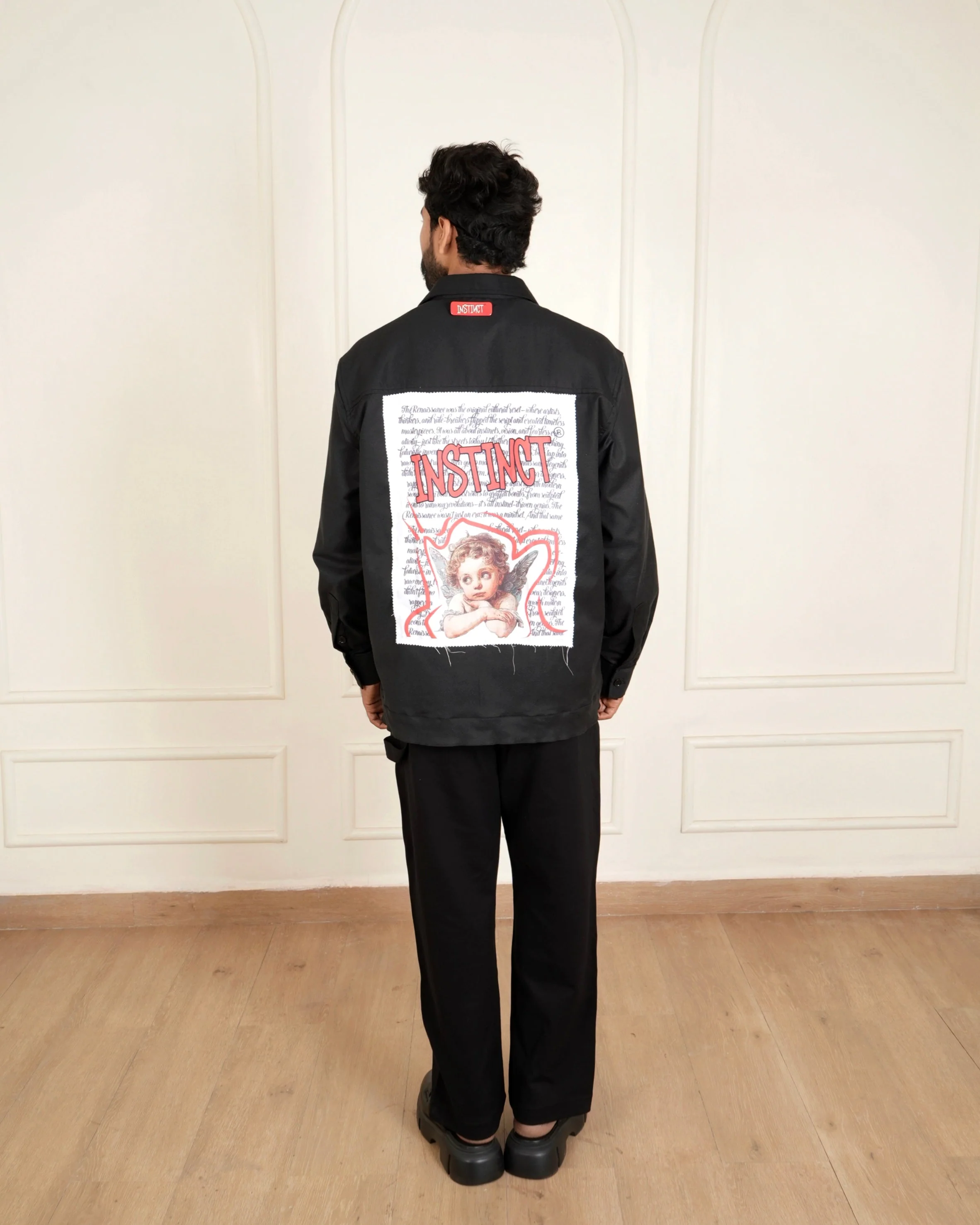 Old School Shacket - (Black) - Image 6