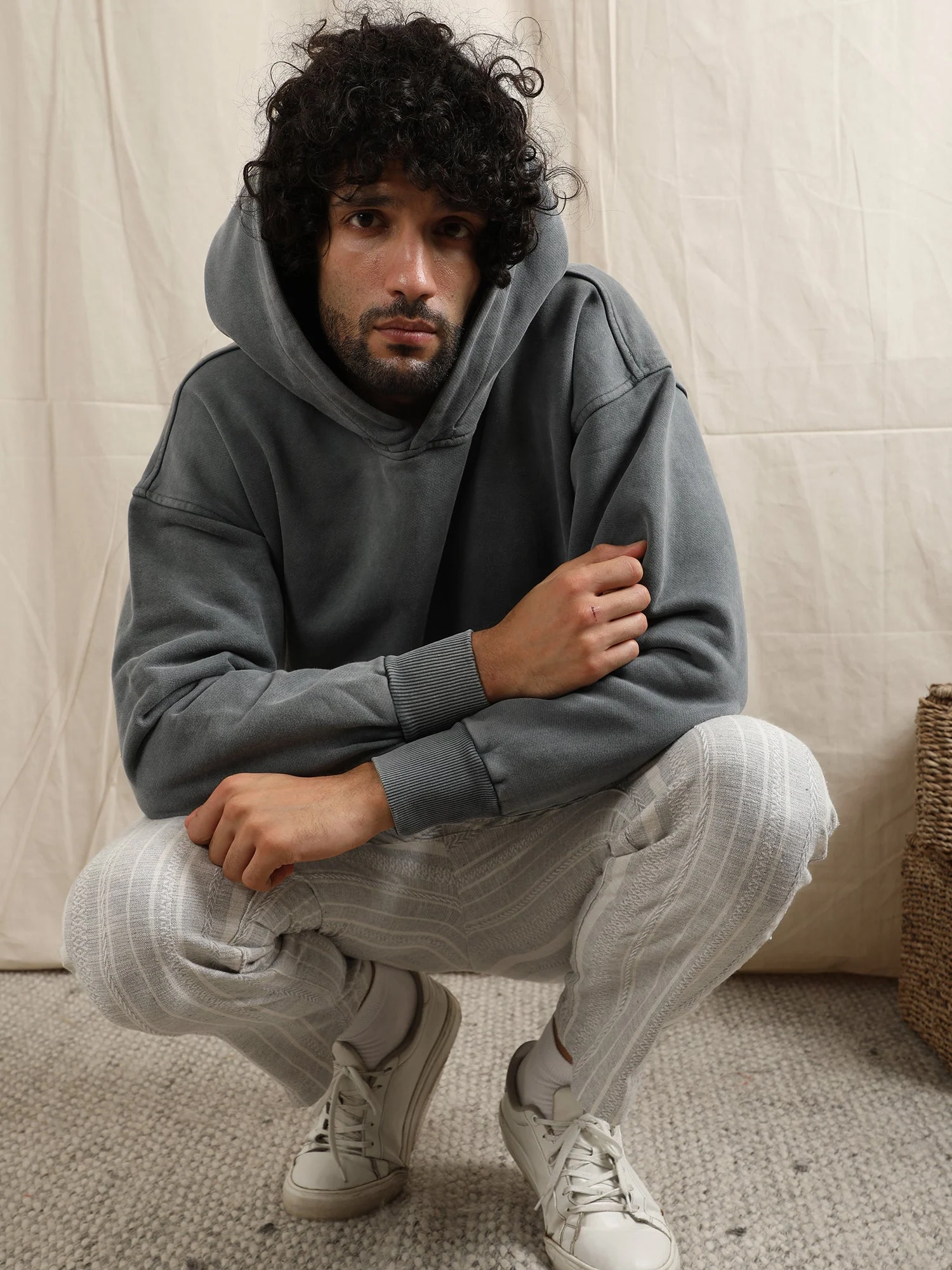OVERDYED HEAVY WEIGHT HOODIE (WIND SKY) - Image 2