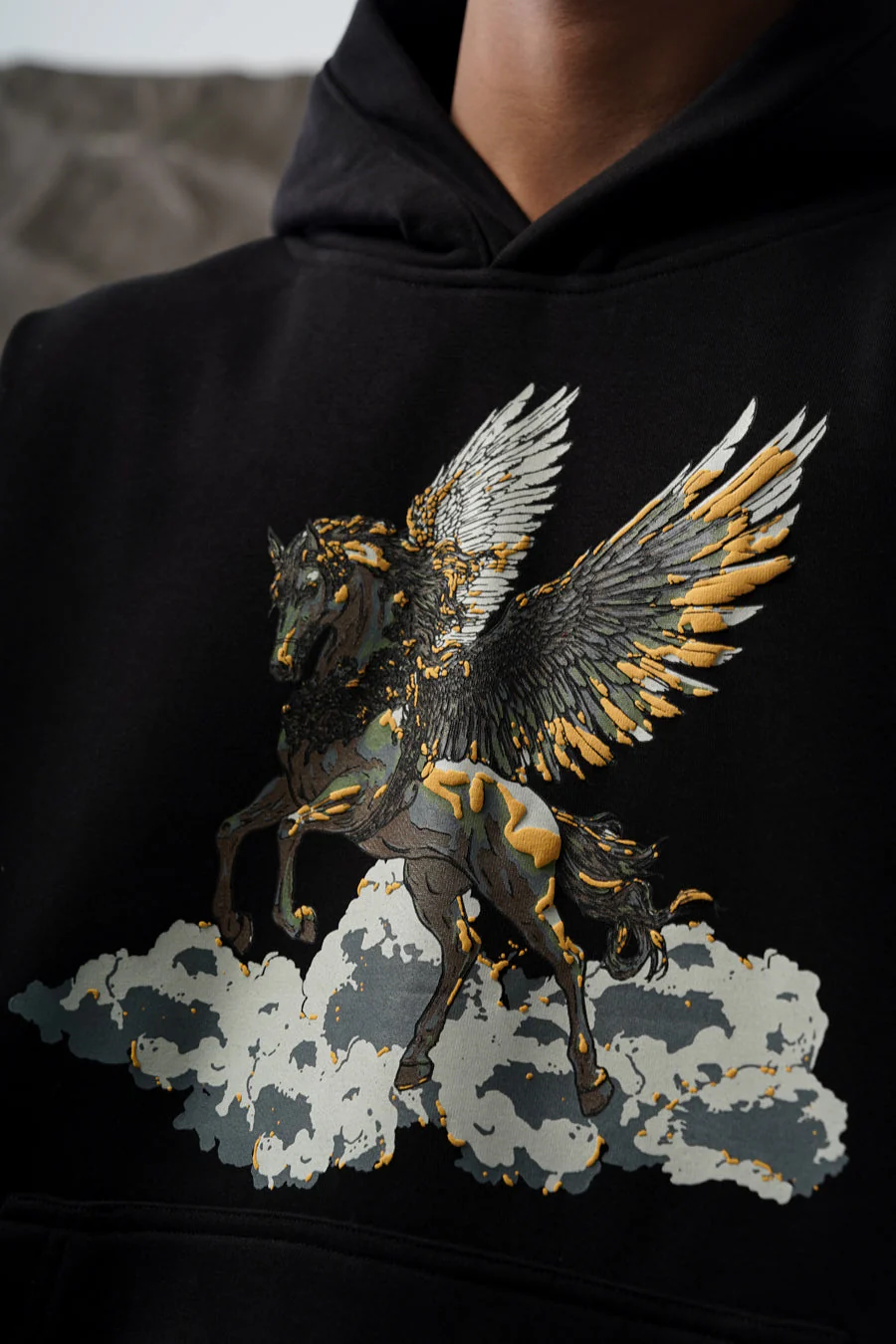 PEGASUS HOODIE BLACK - Image 7