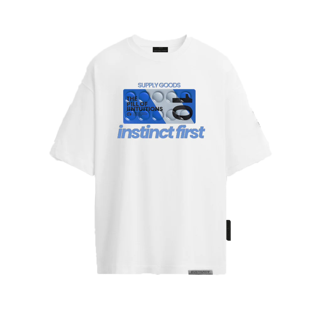 Pill- Oversized T-Shirt (Antique White)