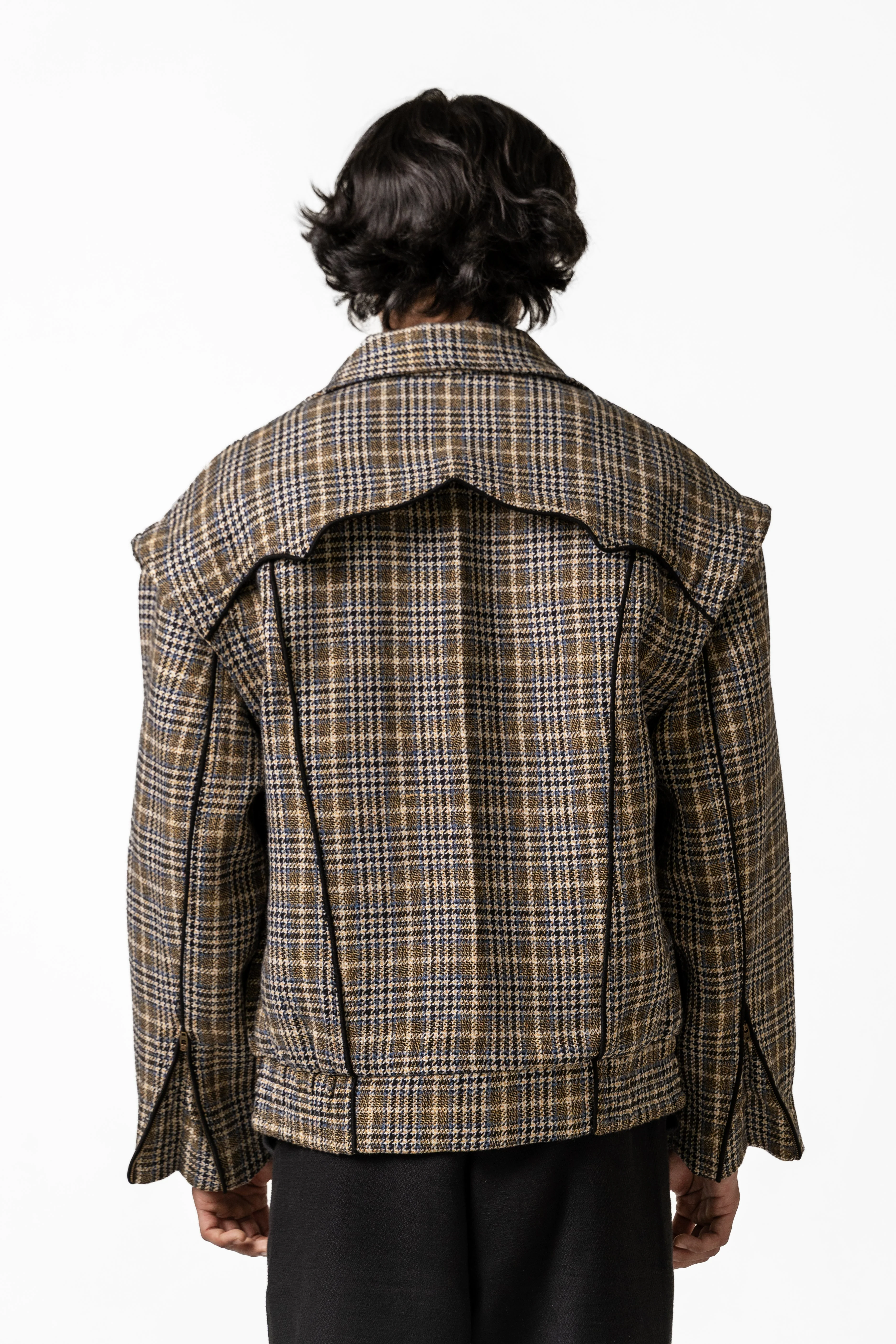 Plaid Bomber Jacket - Image 4