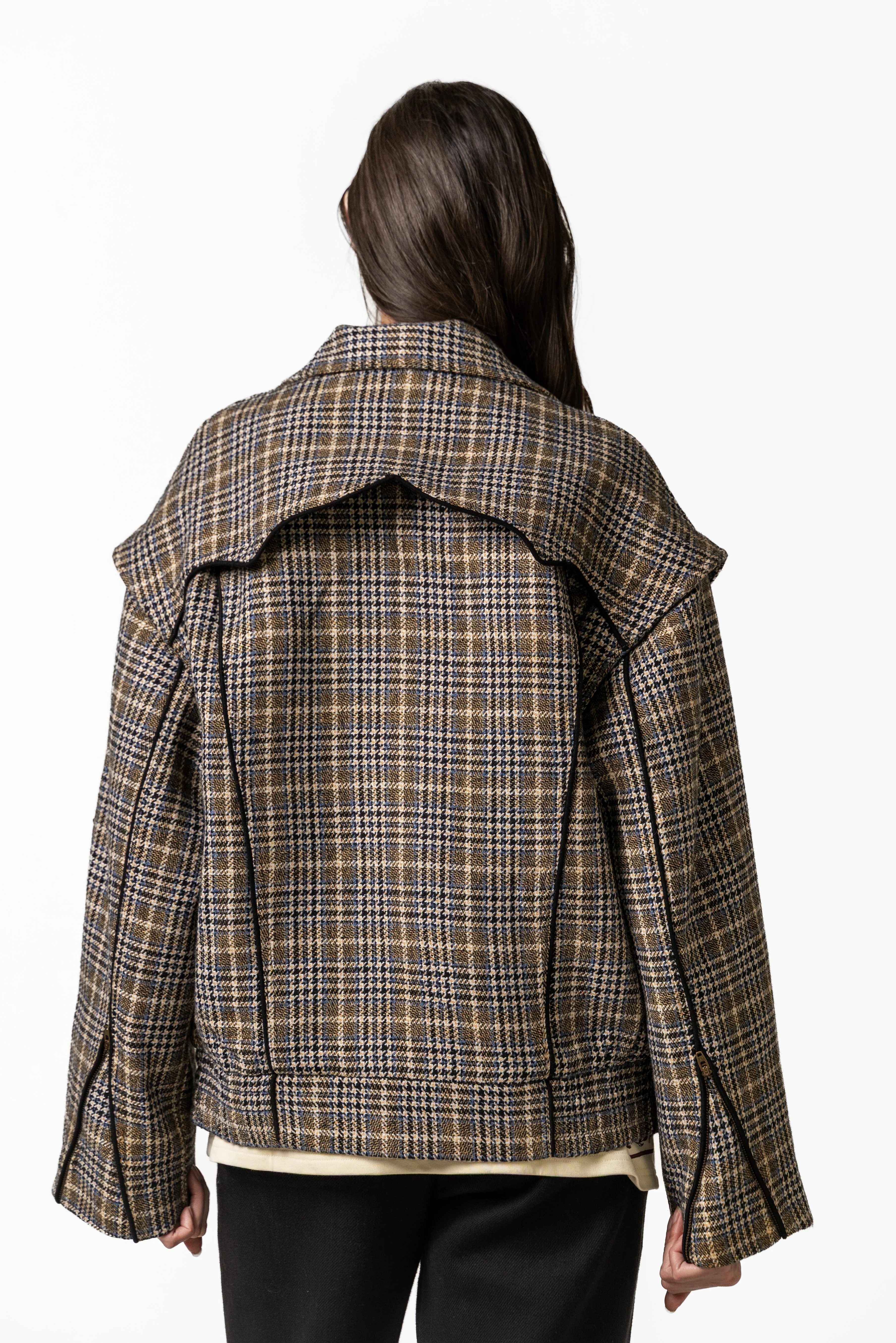 Plaid Bomber Jacket - Image 9