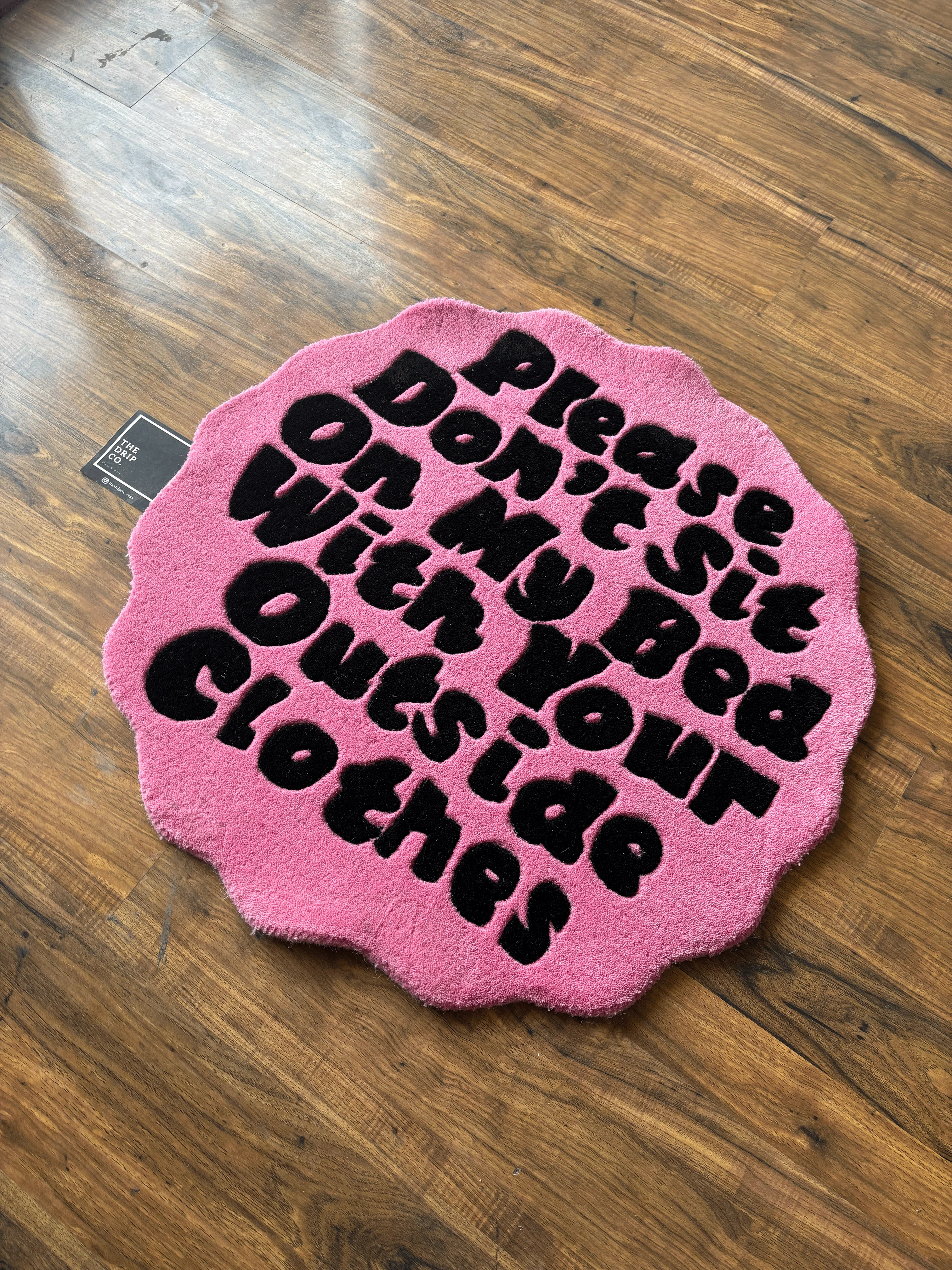 Please don't sit on my bed tufted Custom Rug - Image 2