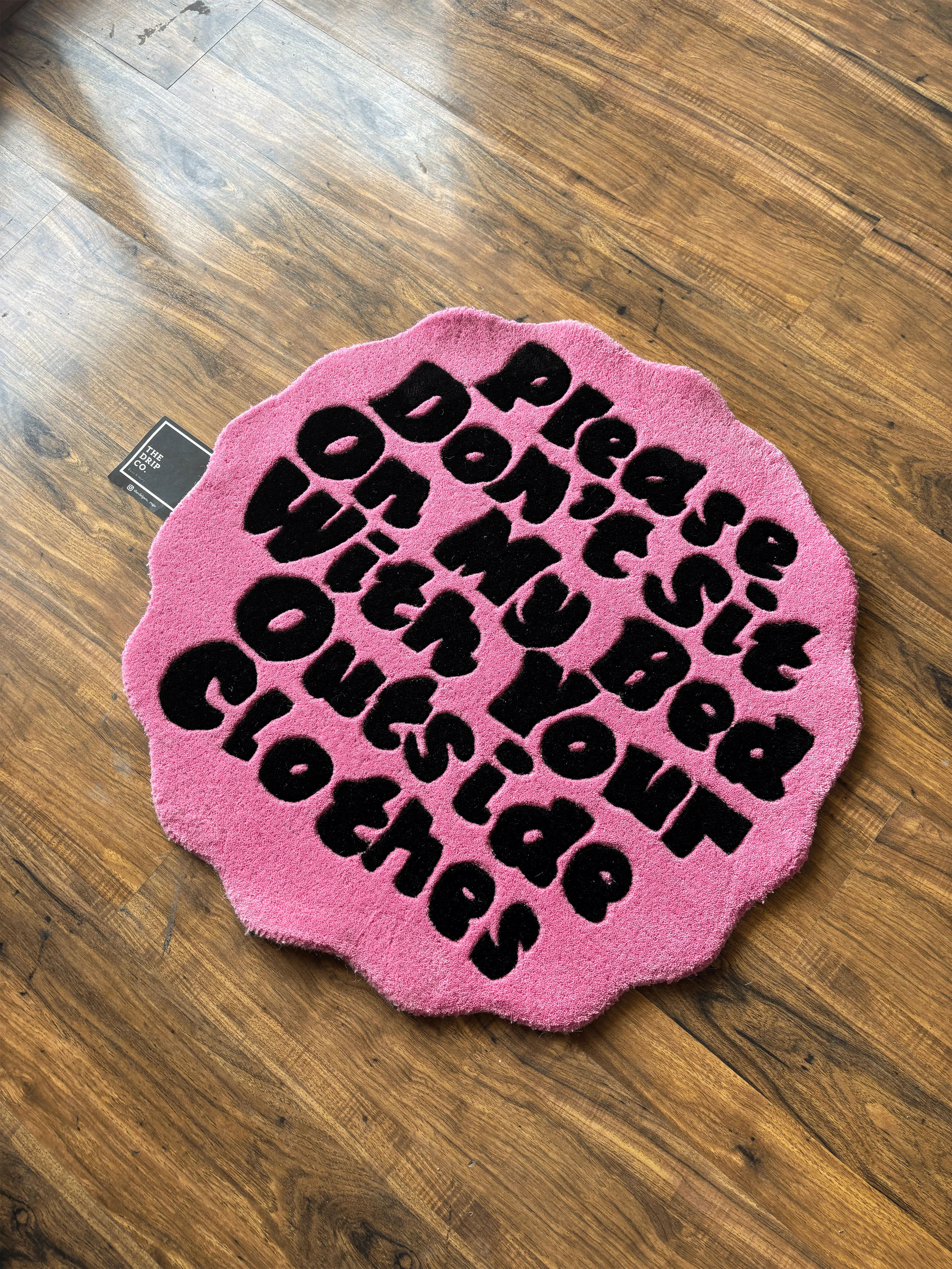 Please don't sit on my bed tufted Custom Rug - Image 3
