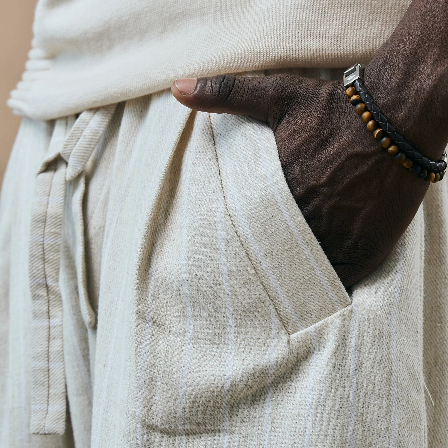 PLEATED PYJAMA- DOUGH - Image 3