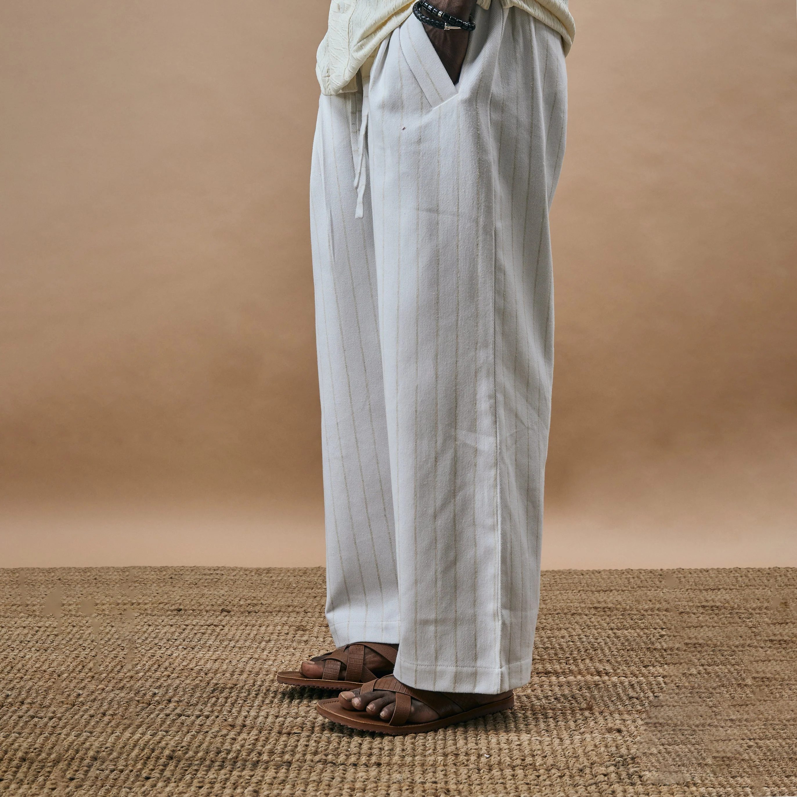 PLEATED PYJAMA- SUGAR - Image 3