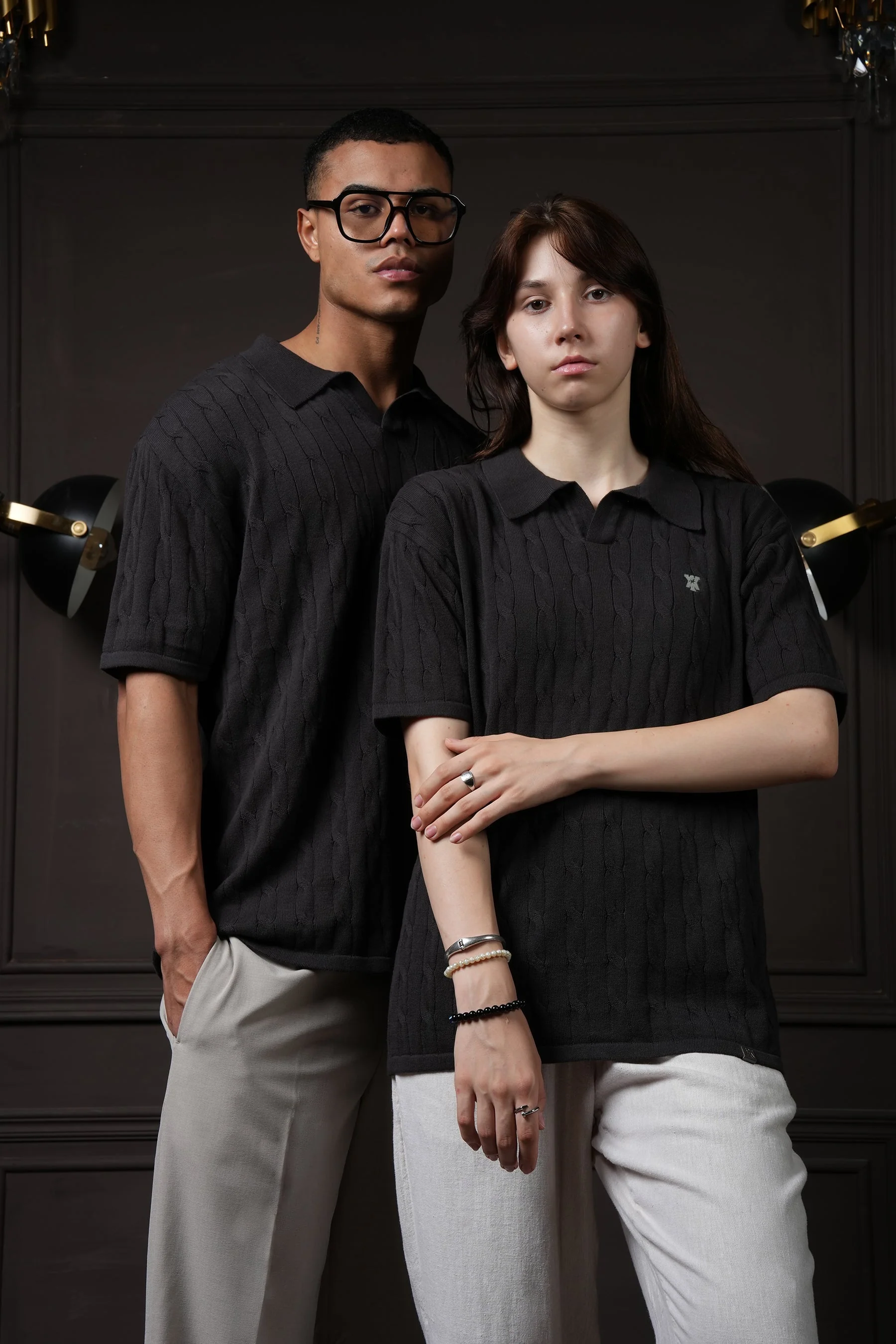 Pristine Cable Knit Polo - Shadow - Image 9