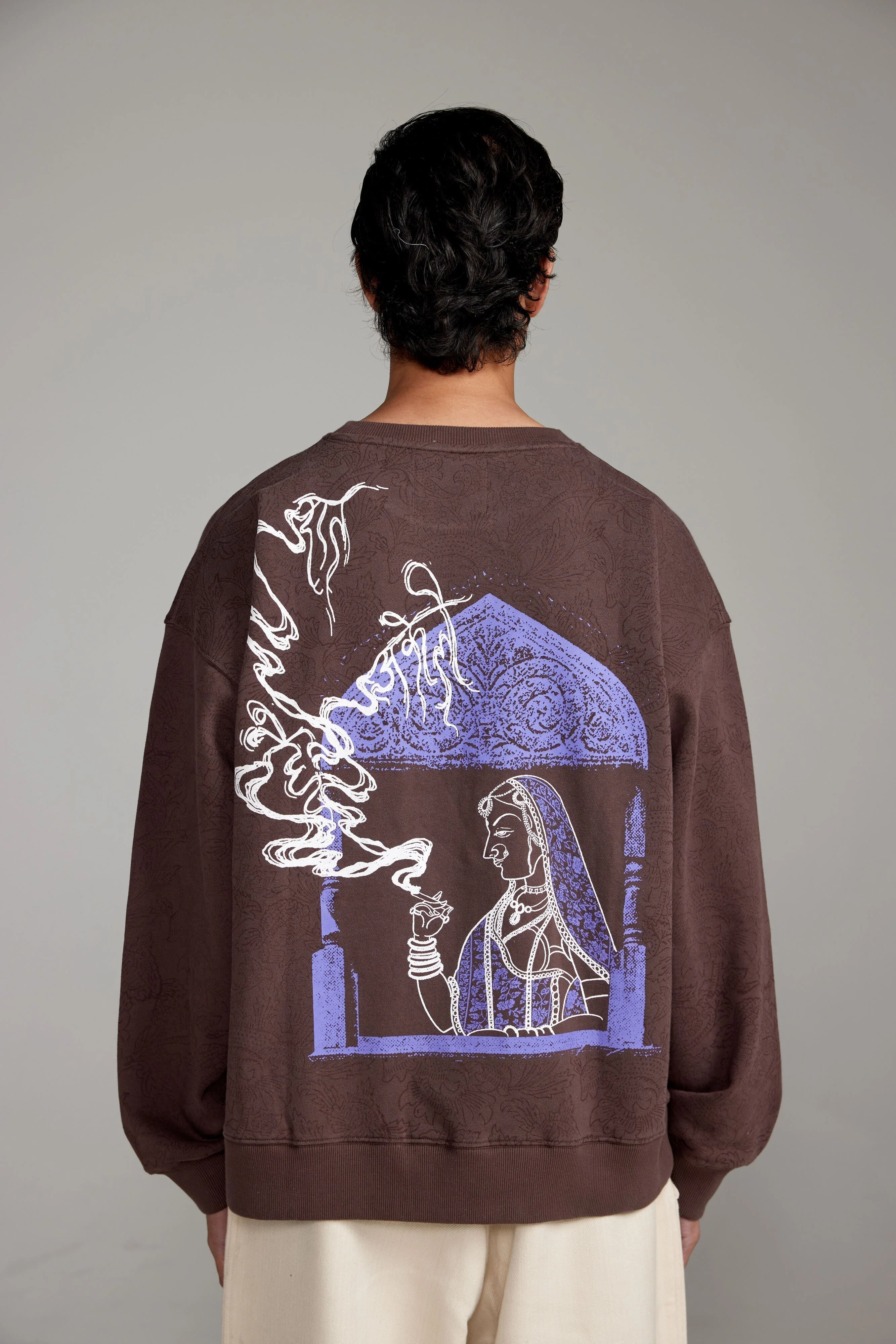 "Raat Akeli Hai" Blockprinted Sweatshirt - Image 3