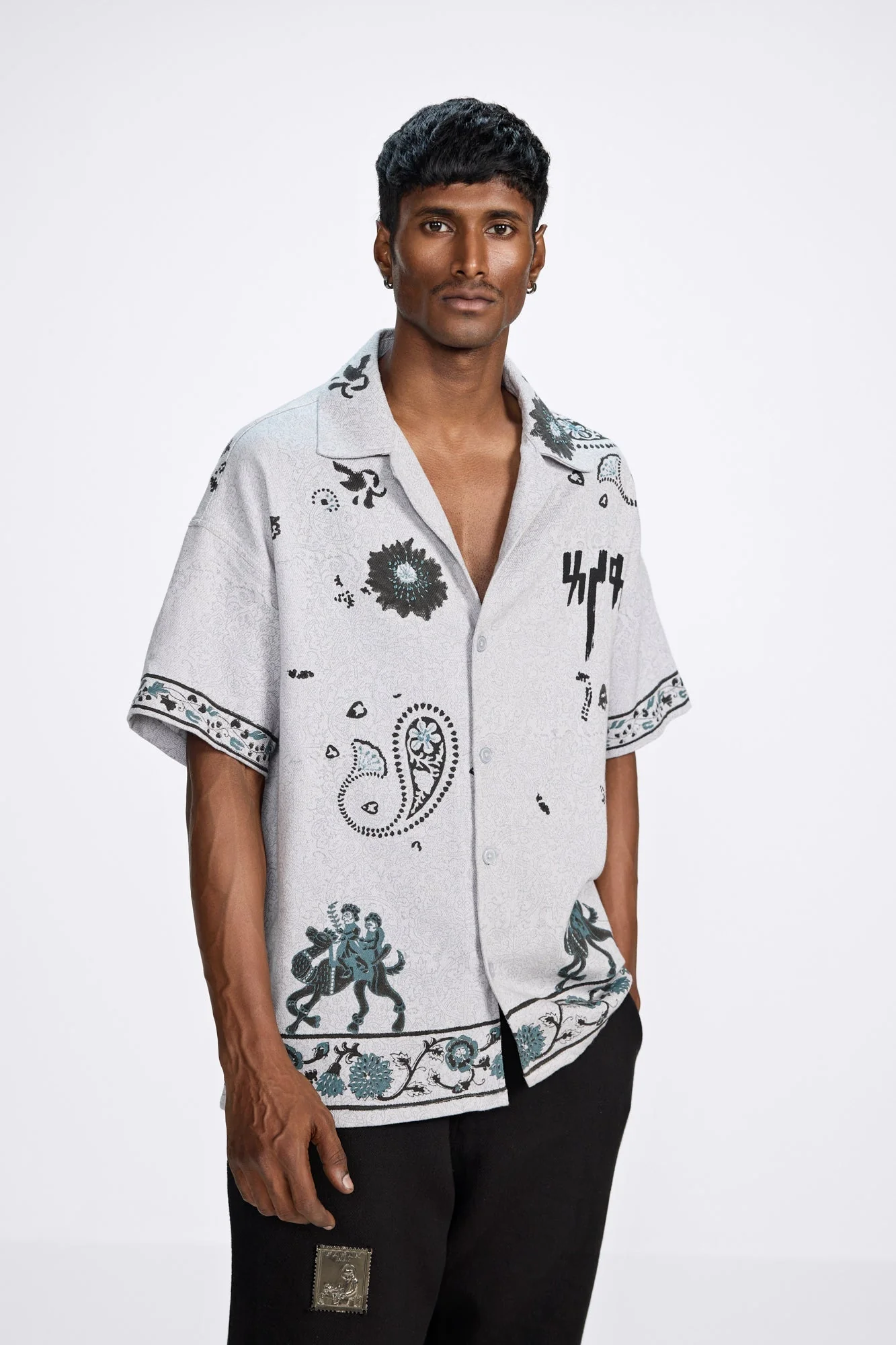 Raat ki Rani' Handmade Shirt - Image 8
