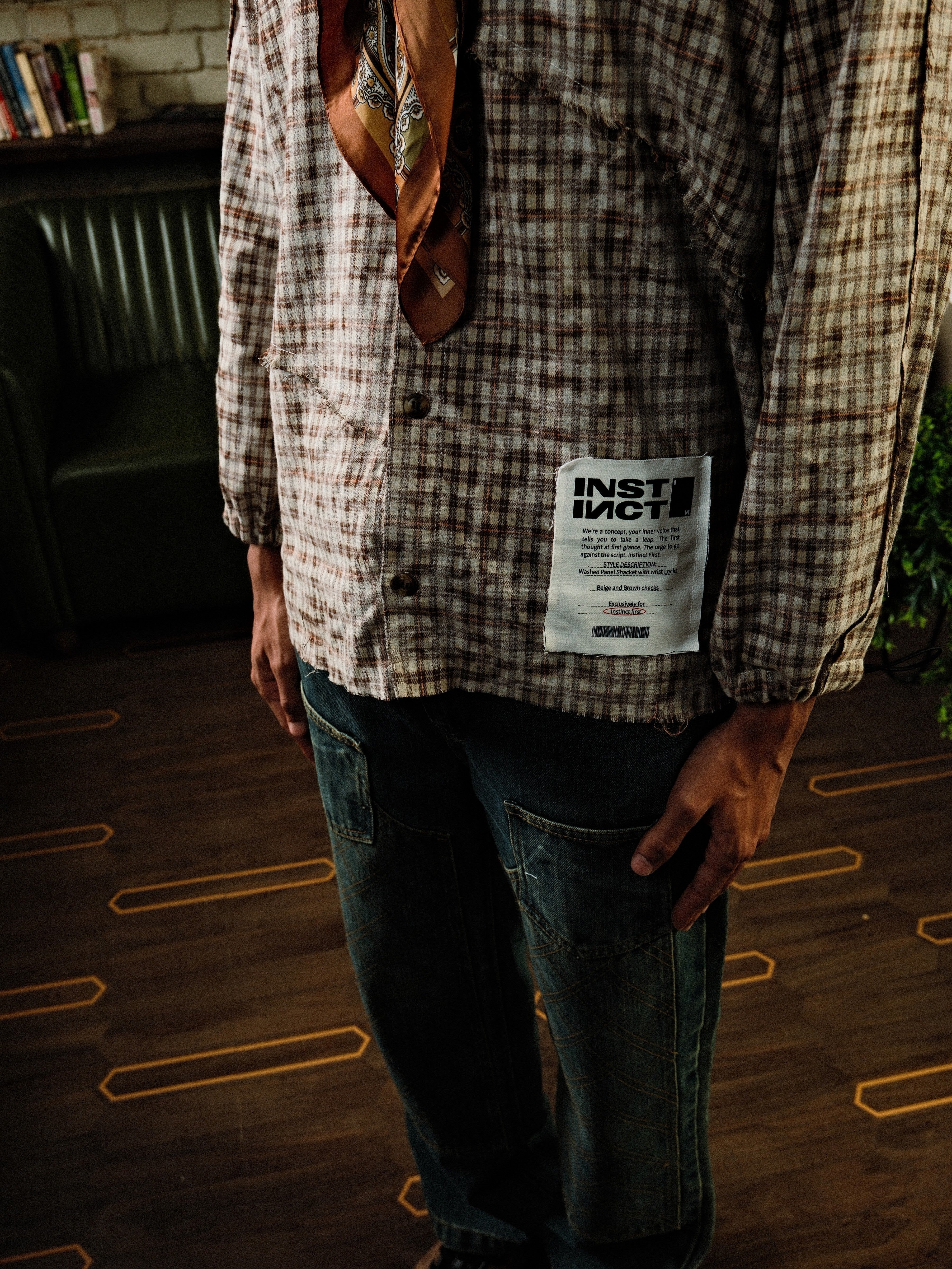Raw Panel Shirt - (Brown) - Image 4