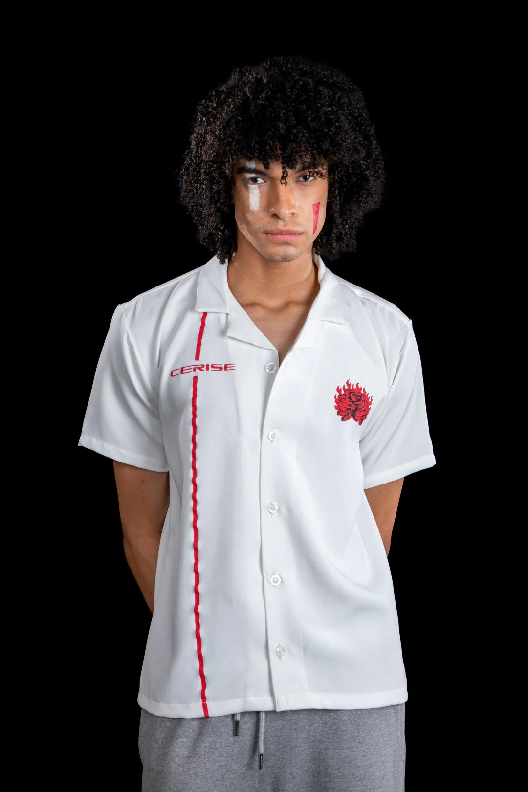 REDLINE RUSH BOWLING SHIRT ( WHITE ) - Image 6