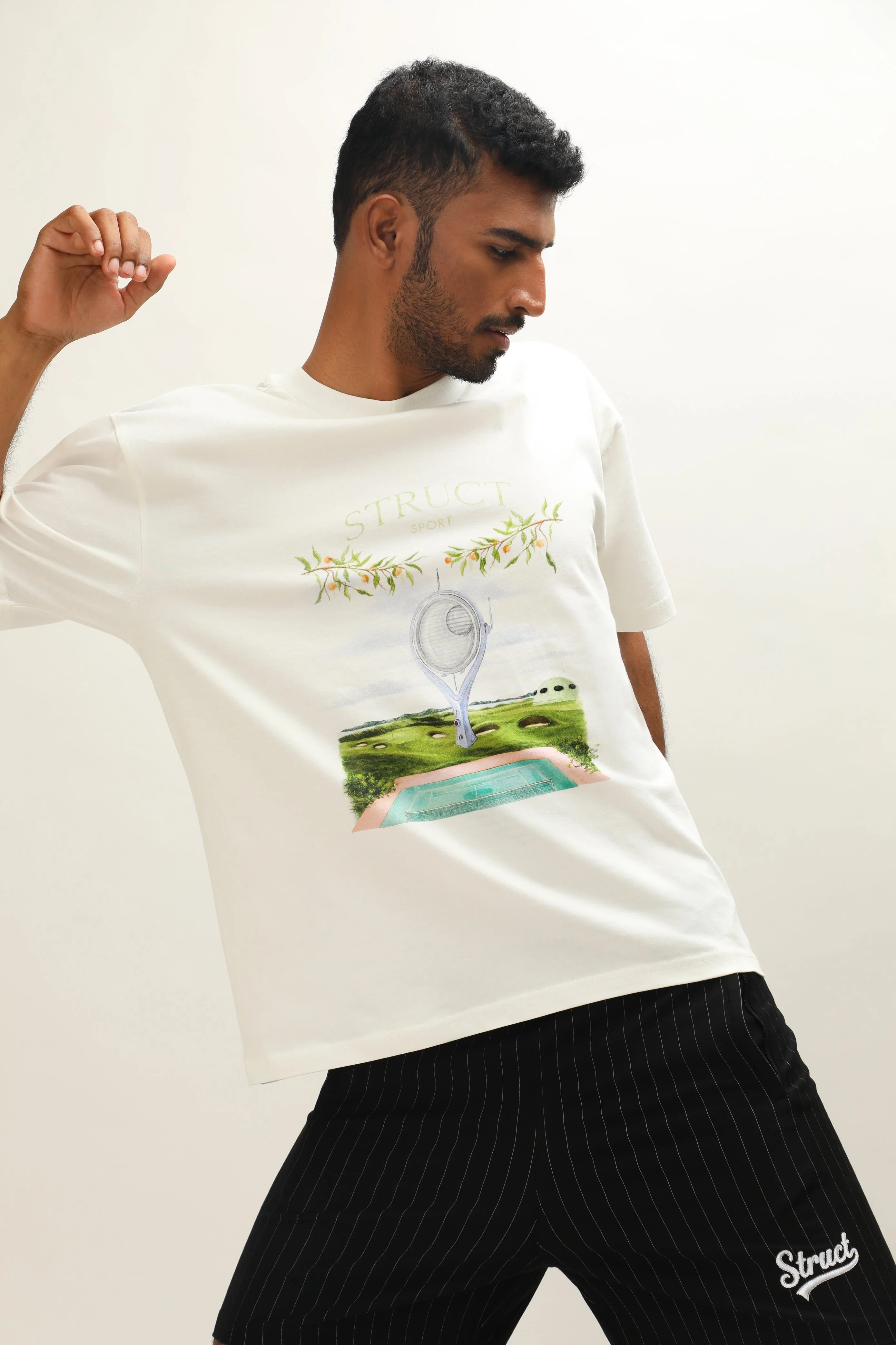 RETROFUTURISTIC TENNIS WHITES T-SHIRT - Image 6