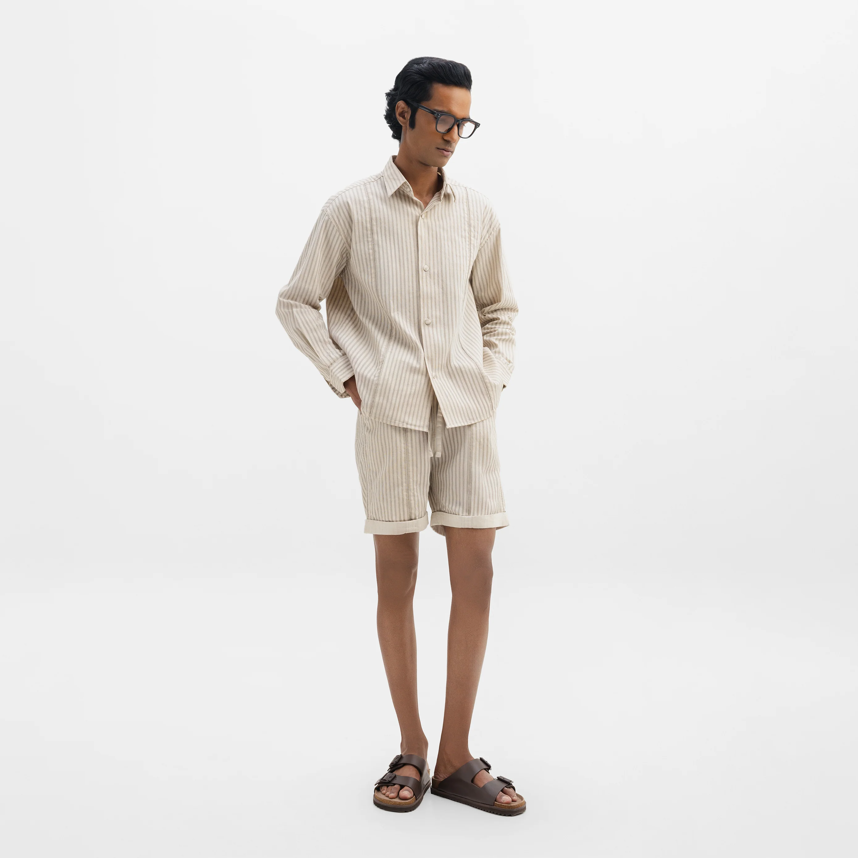 ROLLED-UP HEM SHORTS- DESERT - Image 3