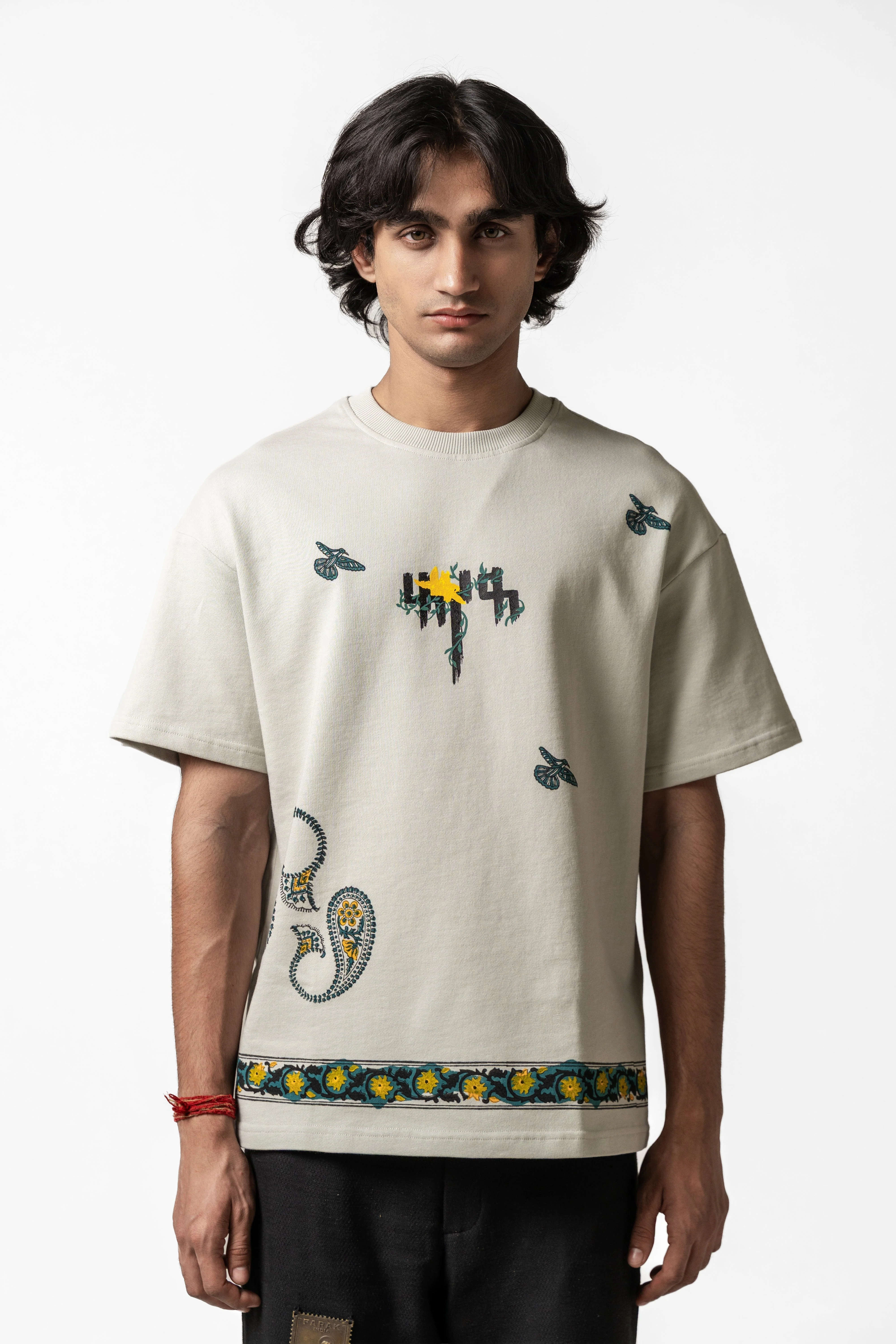 "Sage Green" Blockprint T-shirt - Image 3