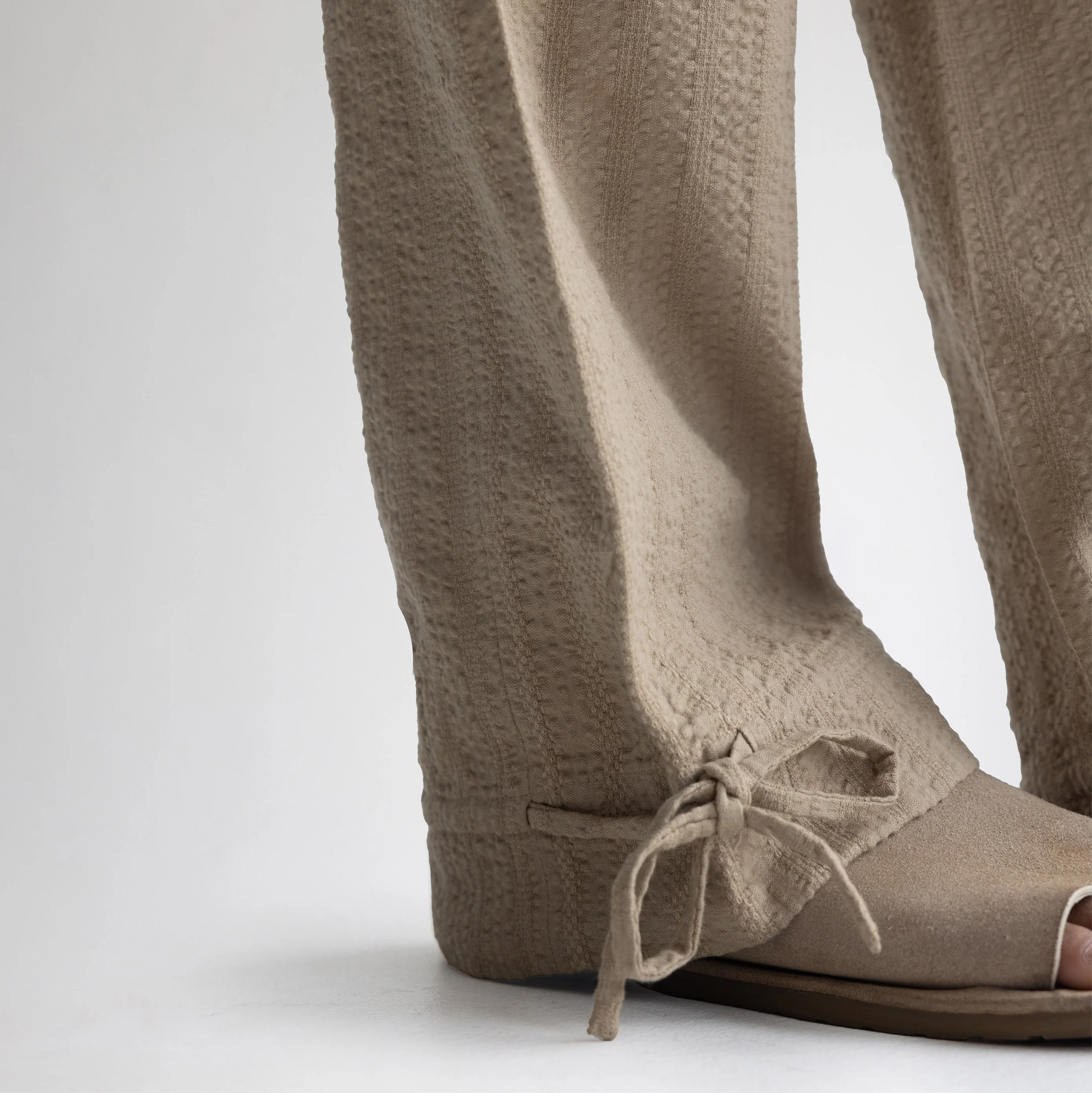 SEER SUCKER PYJAMA - KHAKI - Image 5