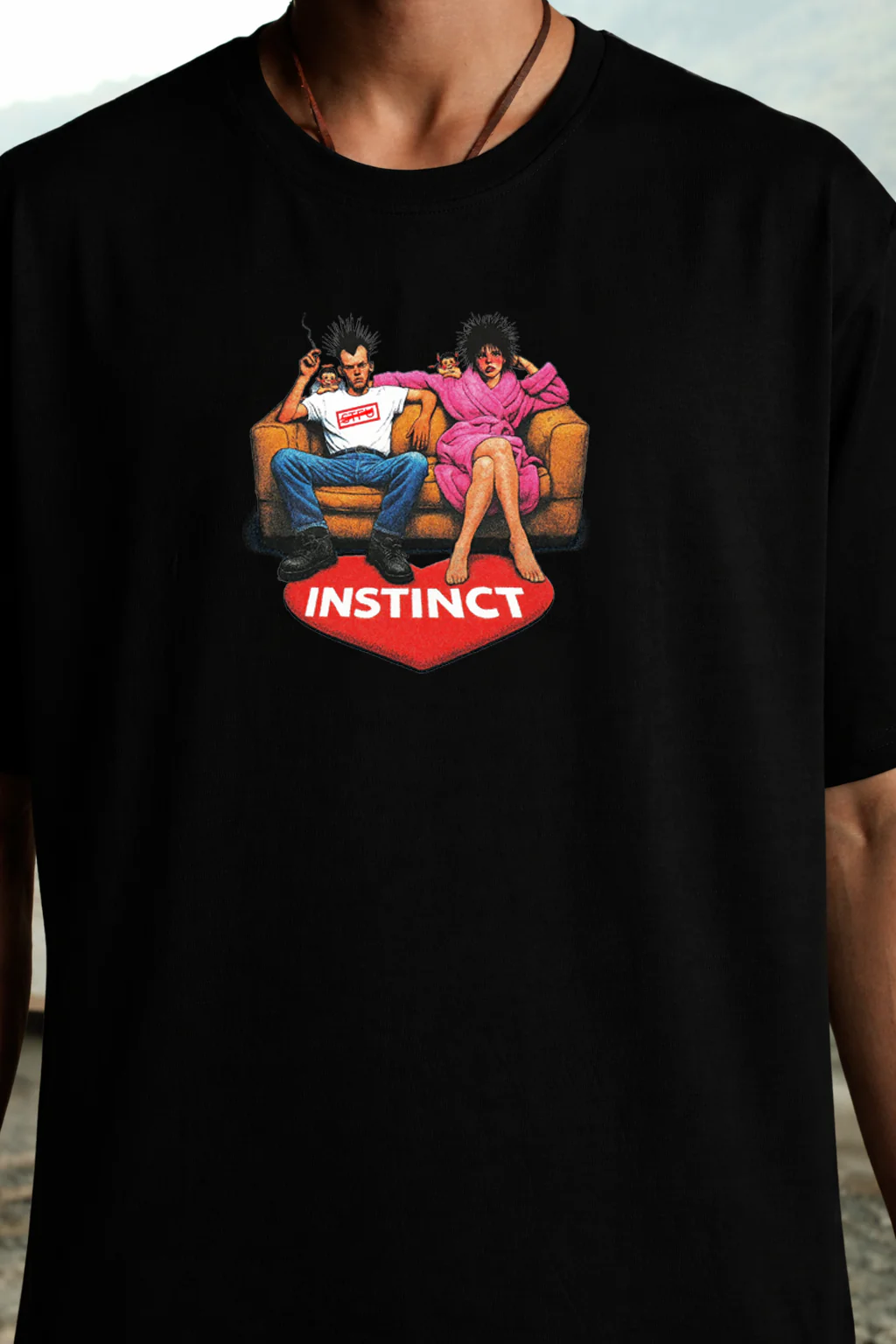 Shameless - Relaxed Fit Tshirt (Black) - Image 3