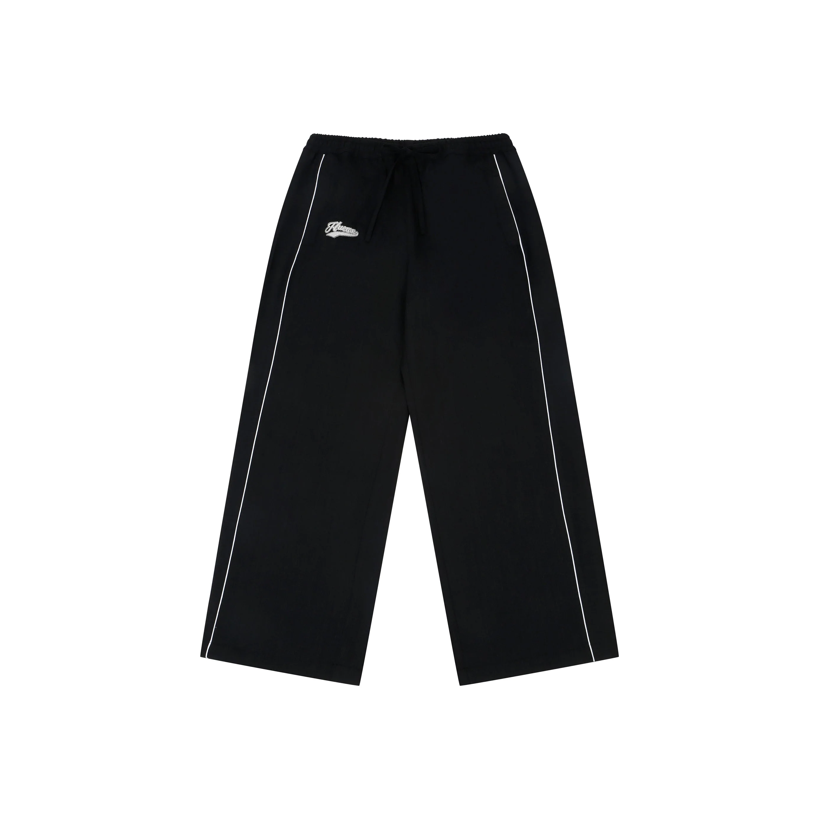 Shreyas Iyer x HUEMN embroidered trackpant with piping detail (Black)