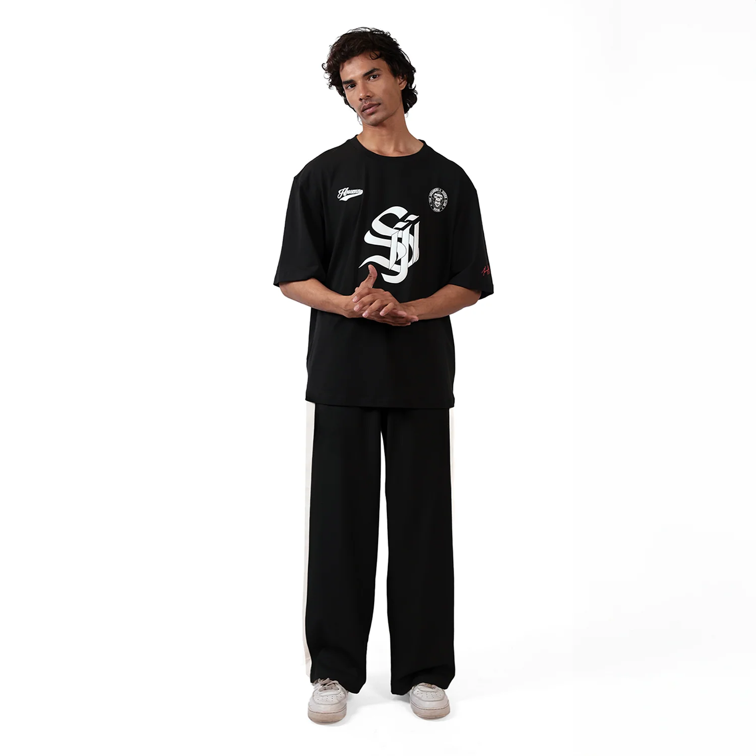 Shreyas Iyer x HUEMN 'SI' monogram T-shirt (Black) - Image 3