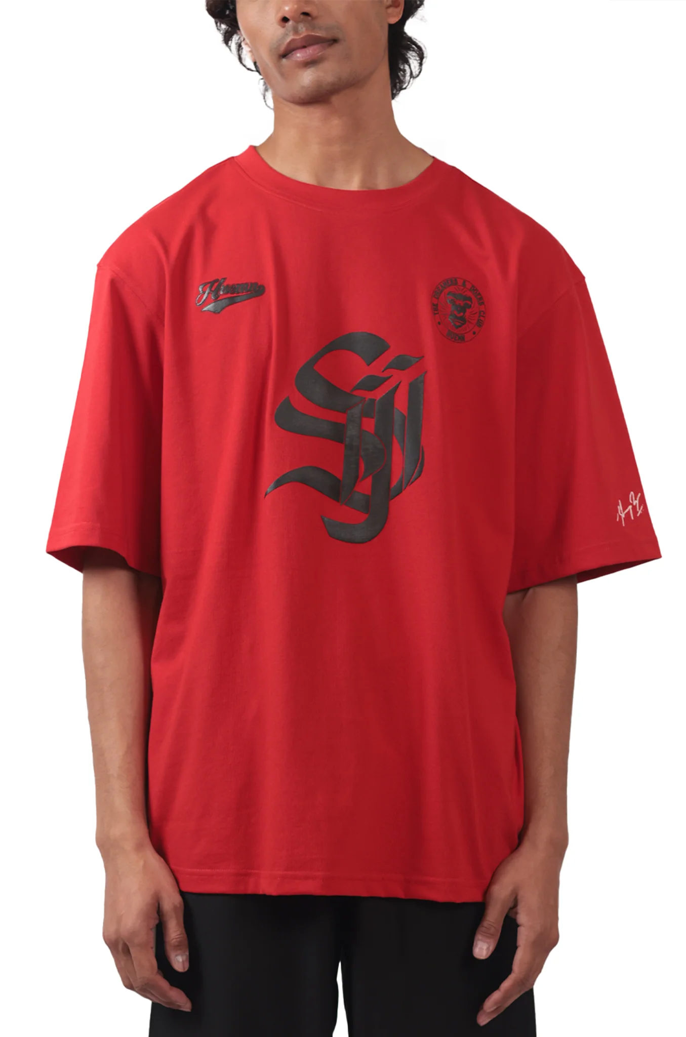 Shreyas Iyer x HUEMN 'SI' monogram T-shirt (Red) - Image 4