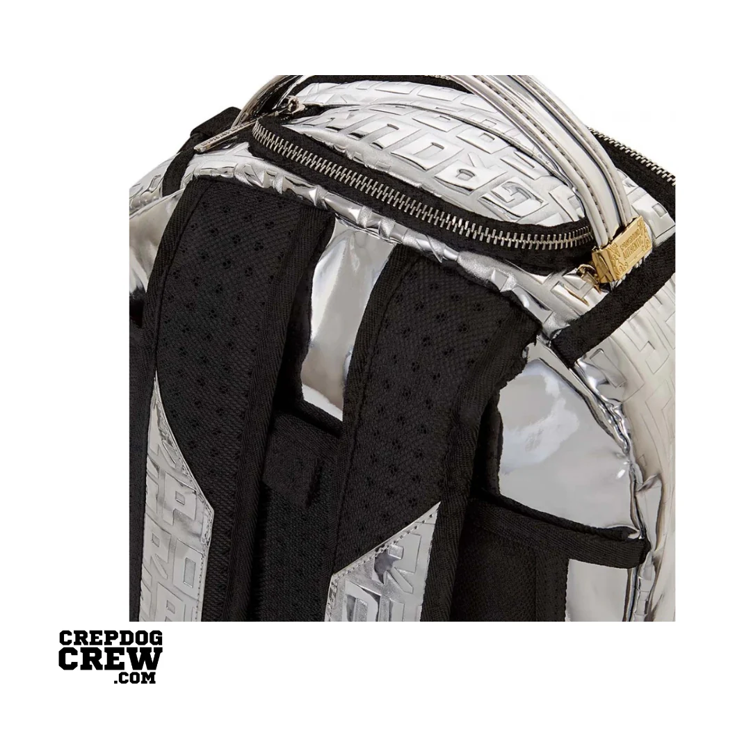 SPRAYGROUND METALLIC INFINITI DLX BACKPACK SILVER - Image 3
