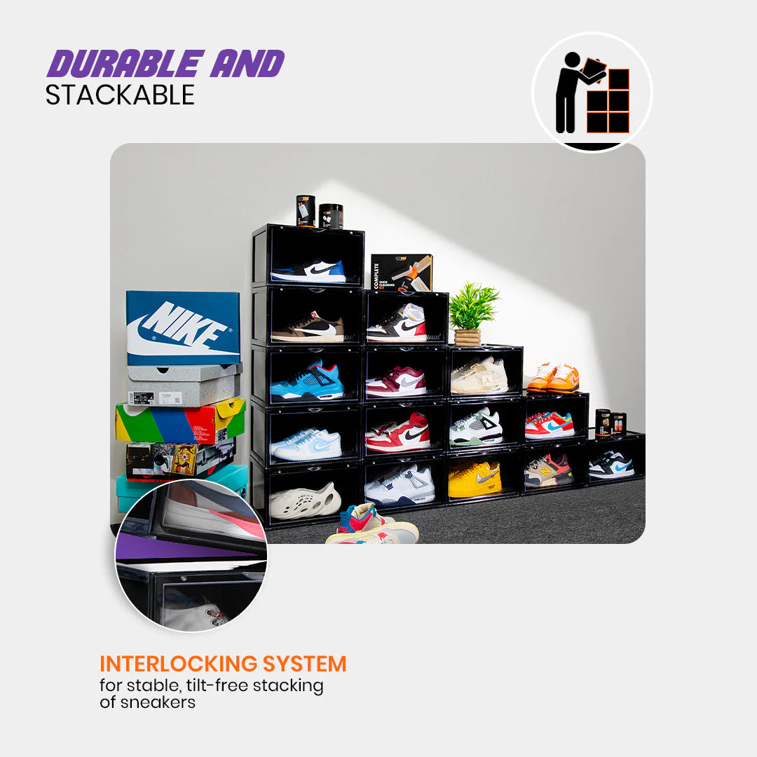 Stack'Em Sneaker Crates | Black (Side Drop) - Image 8