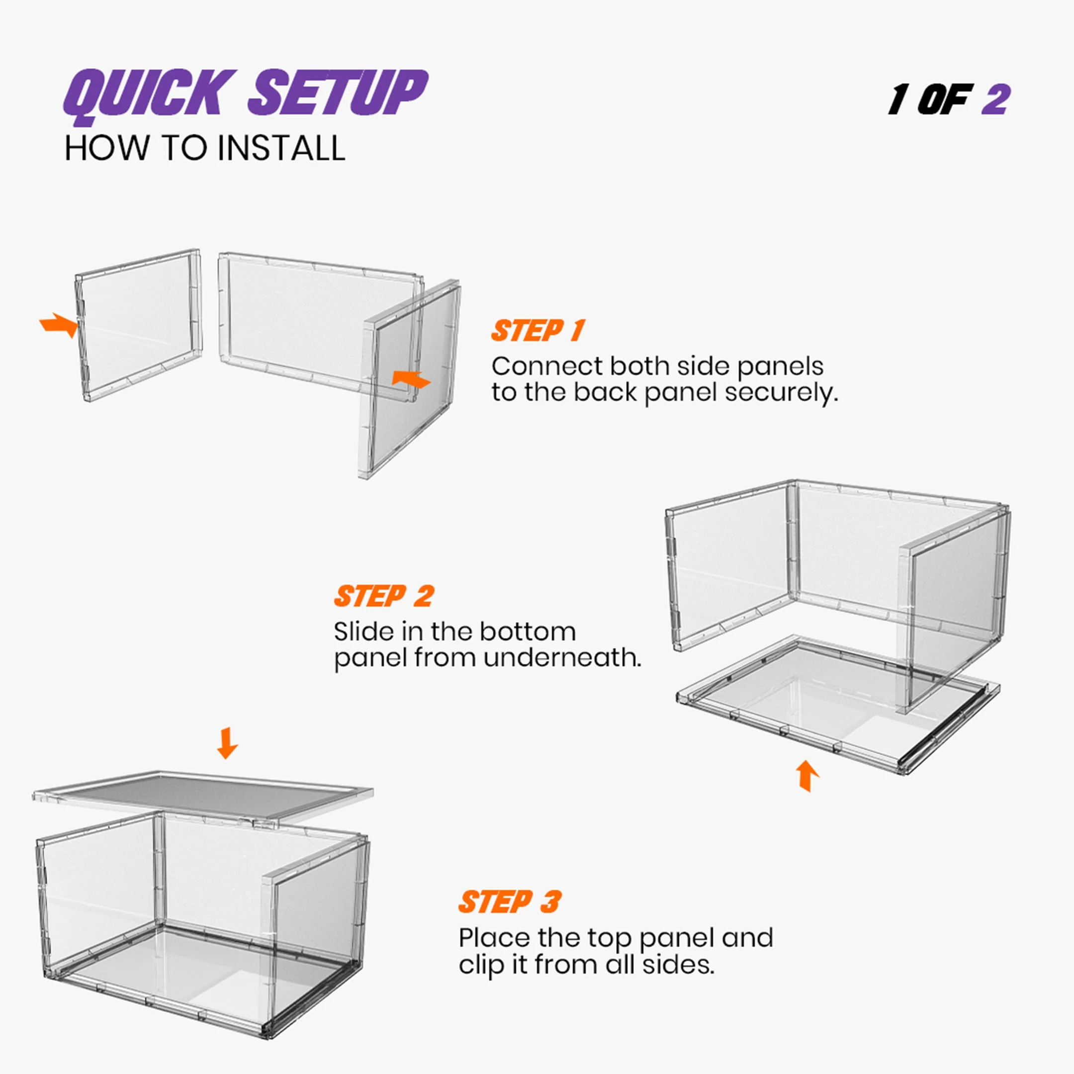 Stack'Em Sneaker Crates | Clear (Side Drop) - Image 4