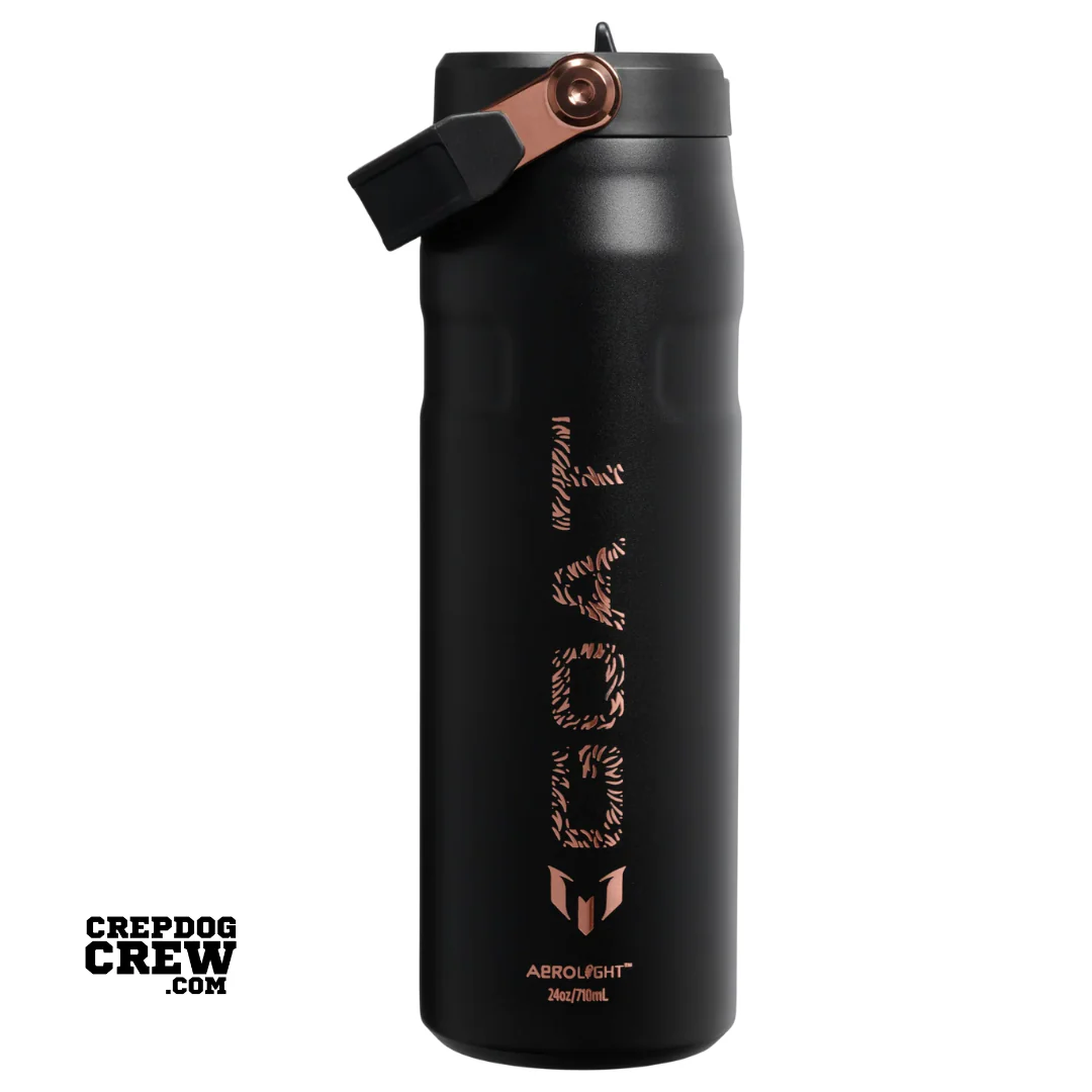 STANLEY x Messi Bottle 1913 IceFlow Flip Straw Messi GOAT Black 24 oz - Image 2