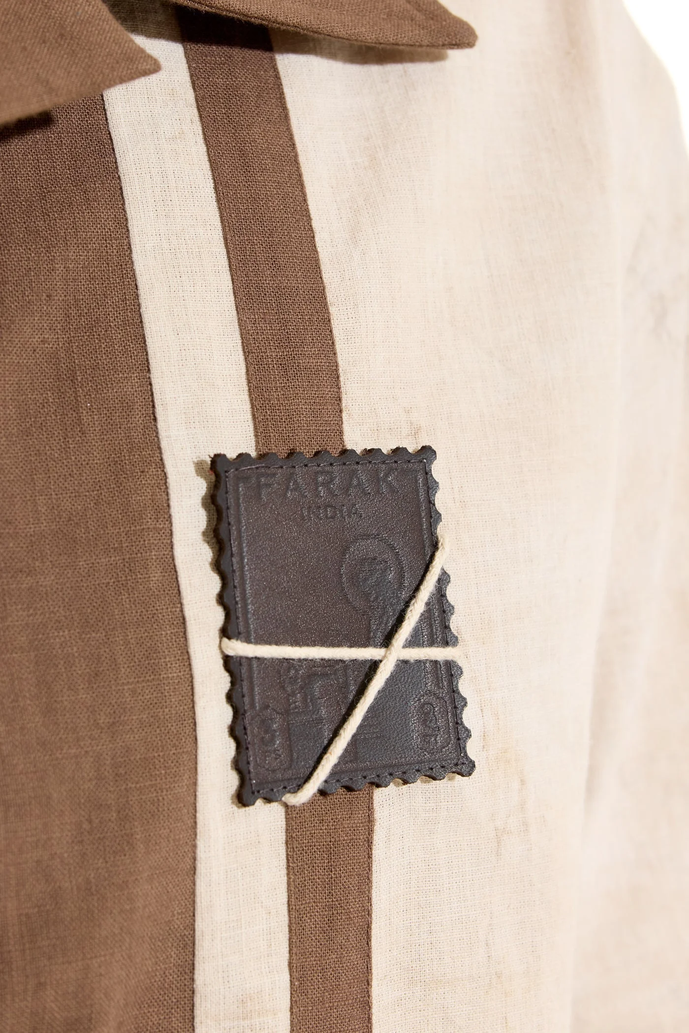 Stripe Beige Polo Shirt - Image 3