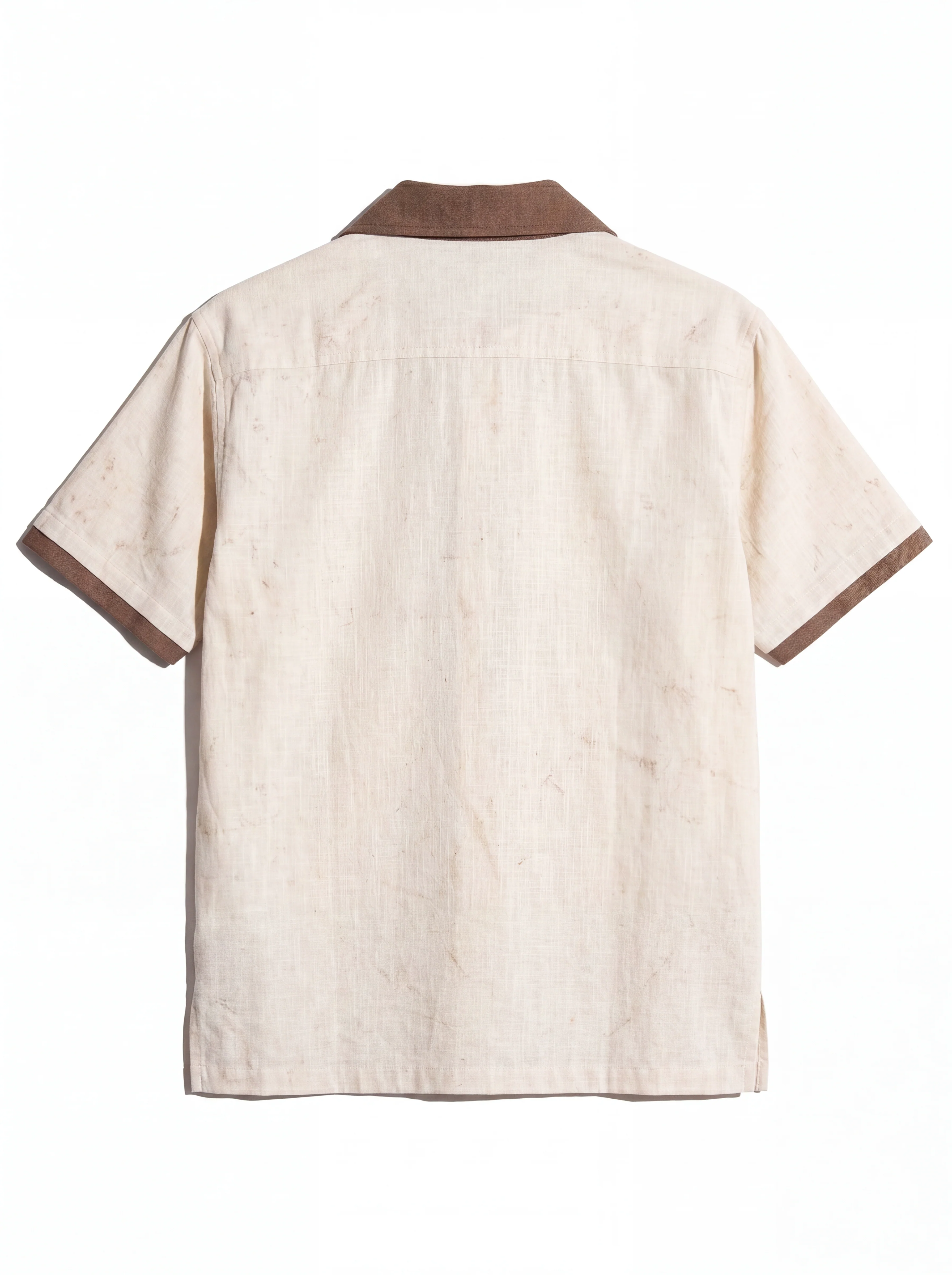 Stripe Beige Polo Shirt - Image 9
