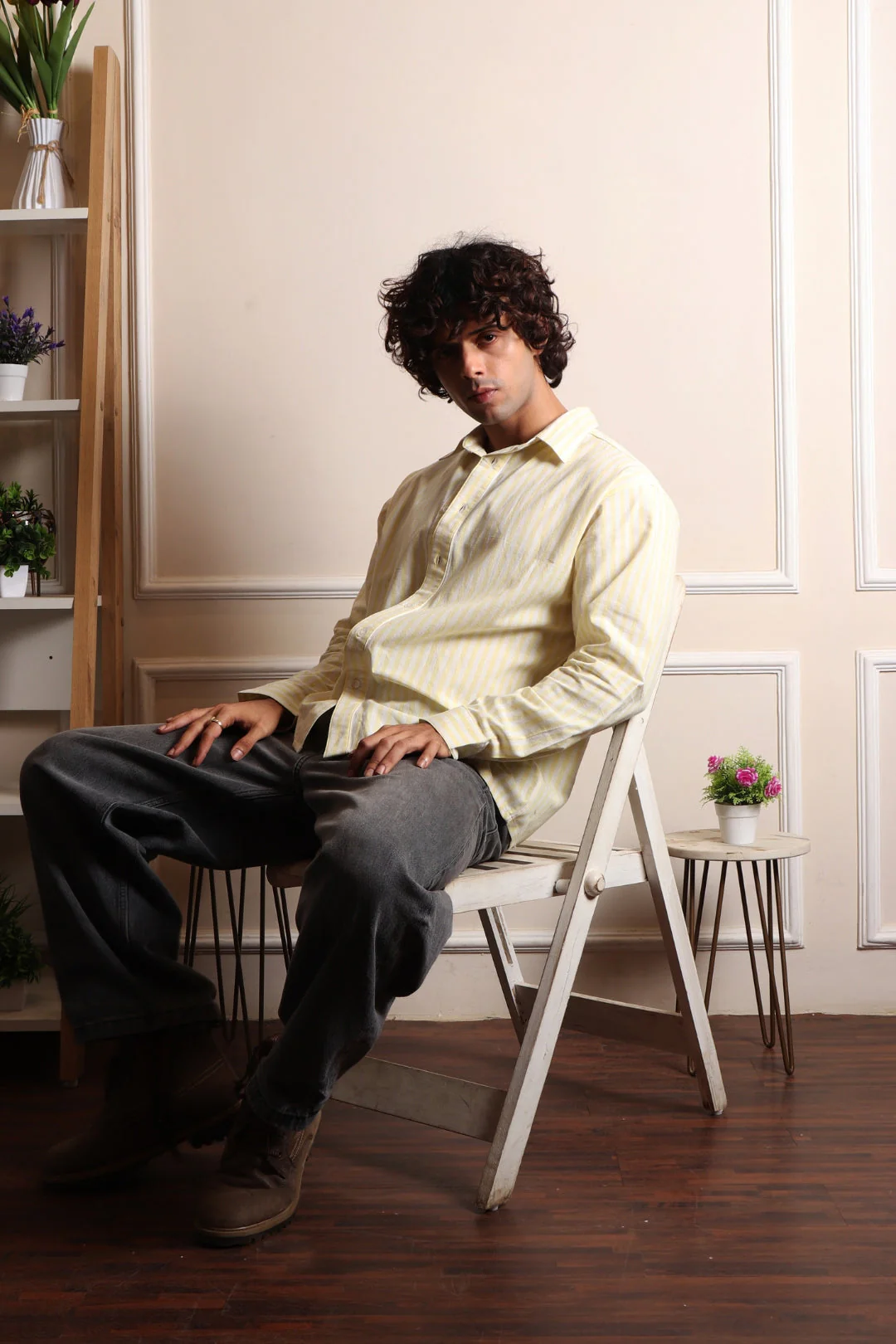 STRIPE PLAIN CERISE SHIRT - Image 5