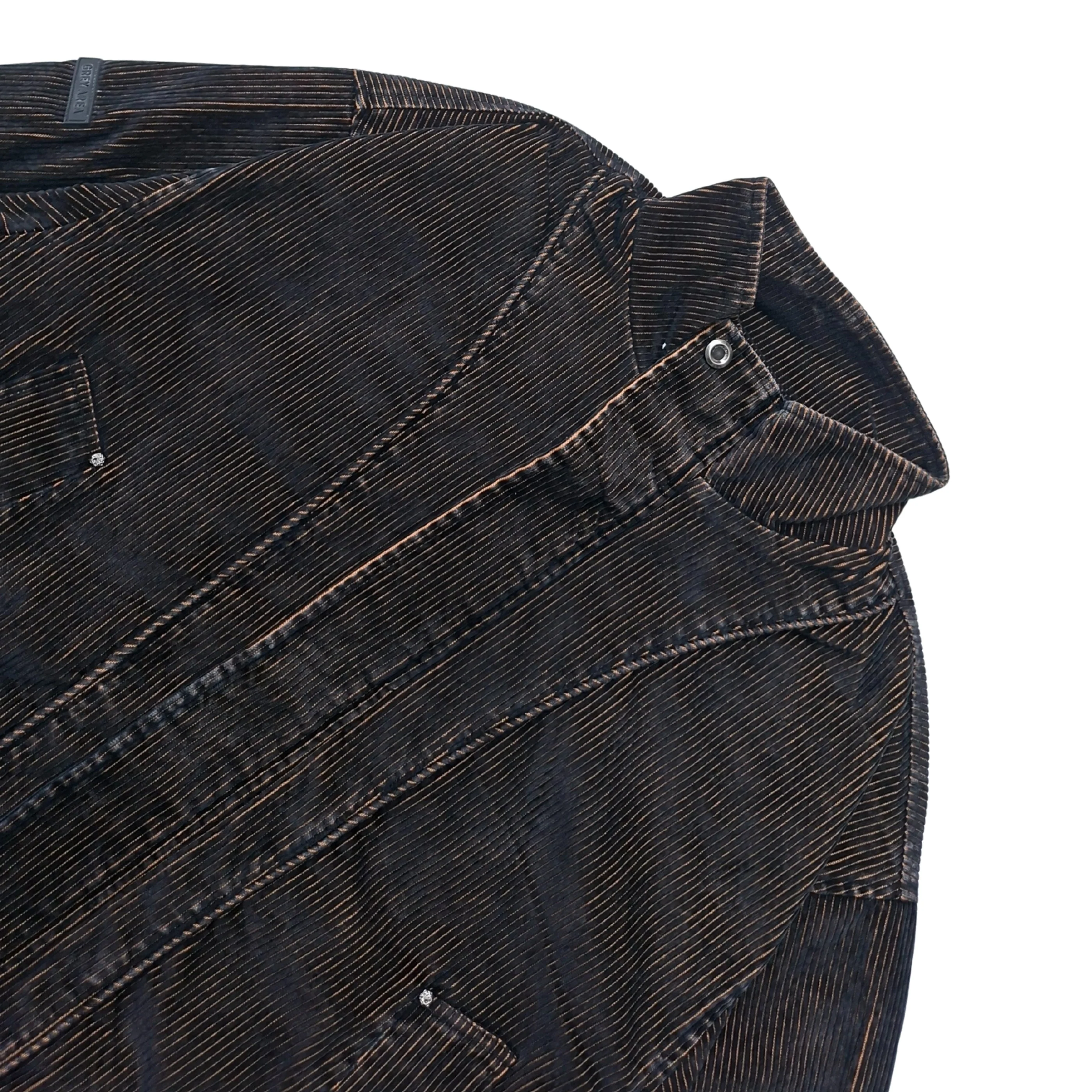 STRUCTURED CORDUROY JACKET - BROWN - Image 3
